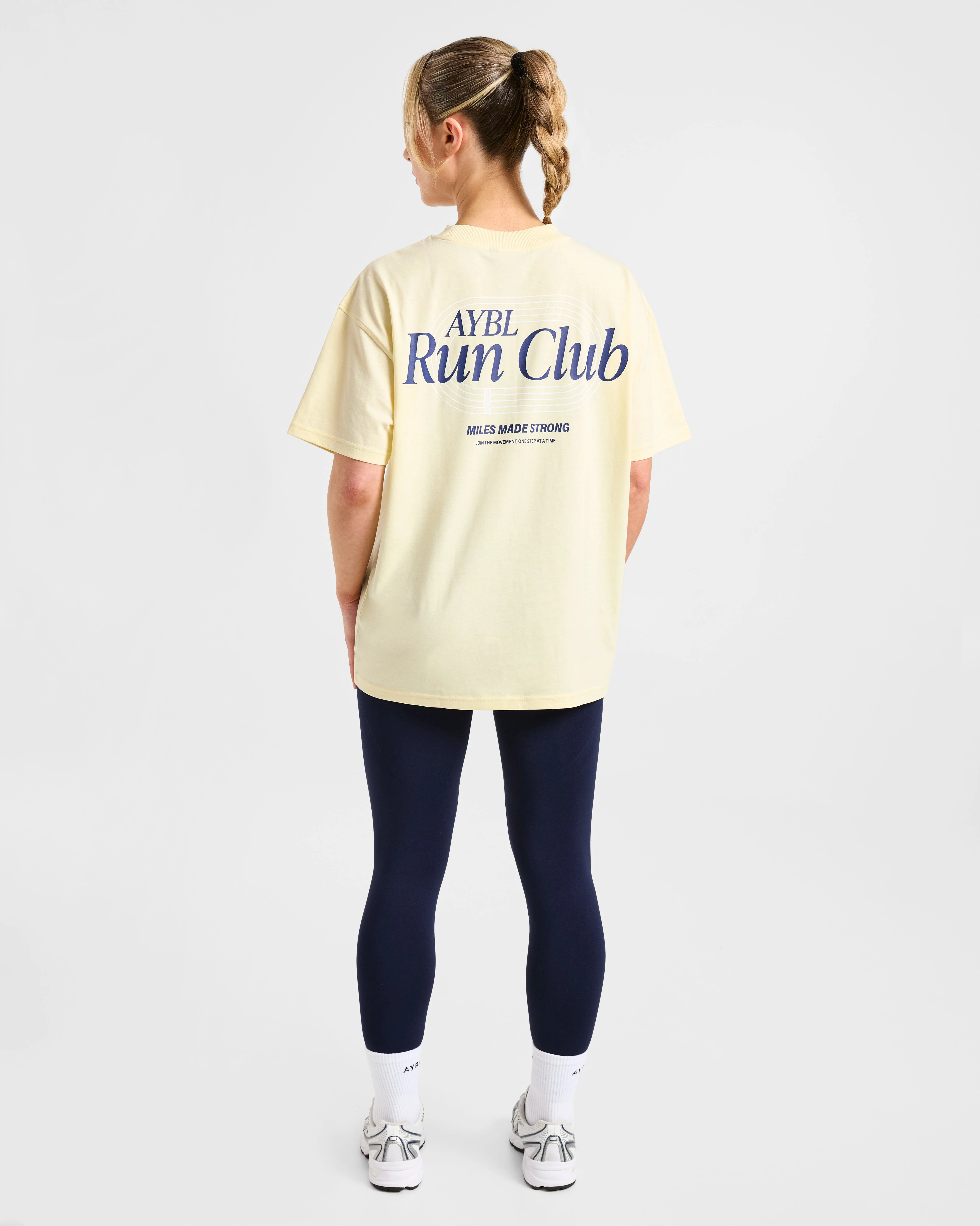 Run Club Oversized T Shirt - Butter Jaune - Image 4