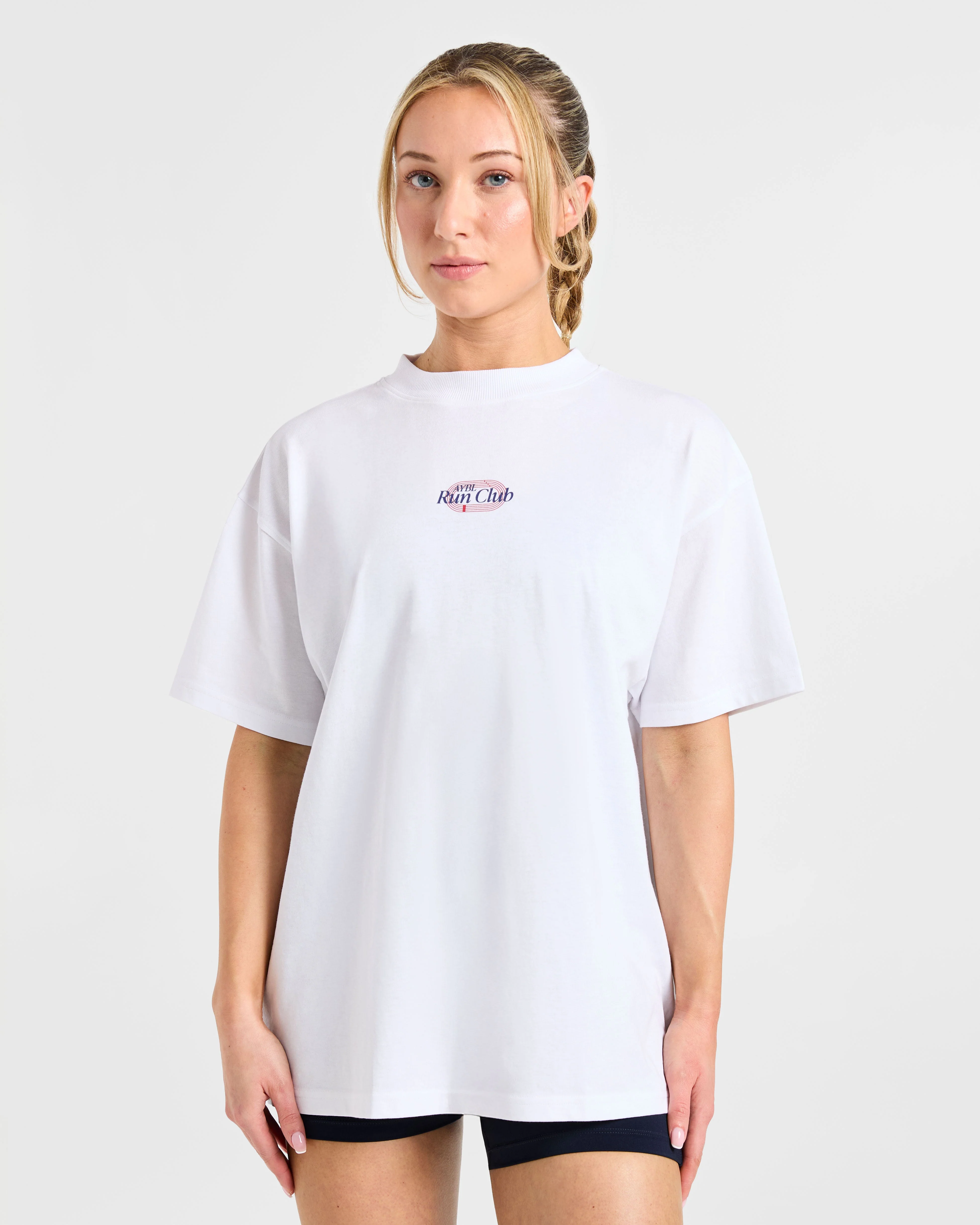 Run Club Oversized T Shirt - Blanc - Image 2