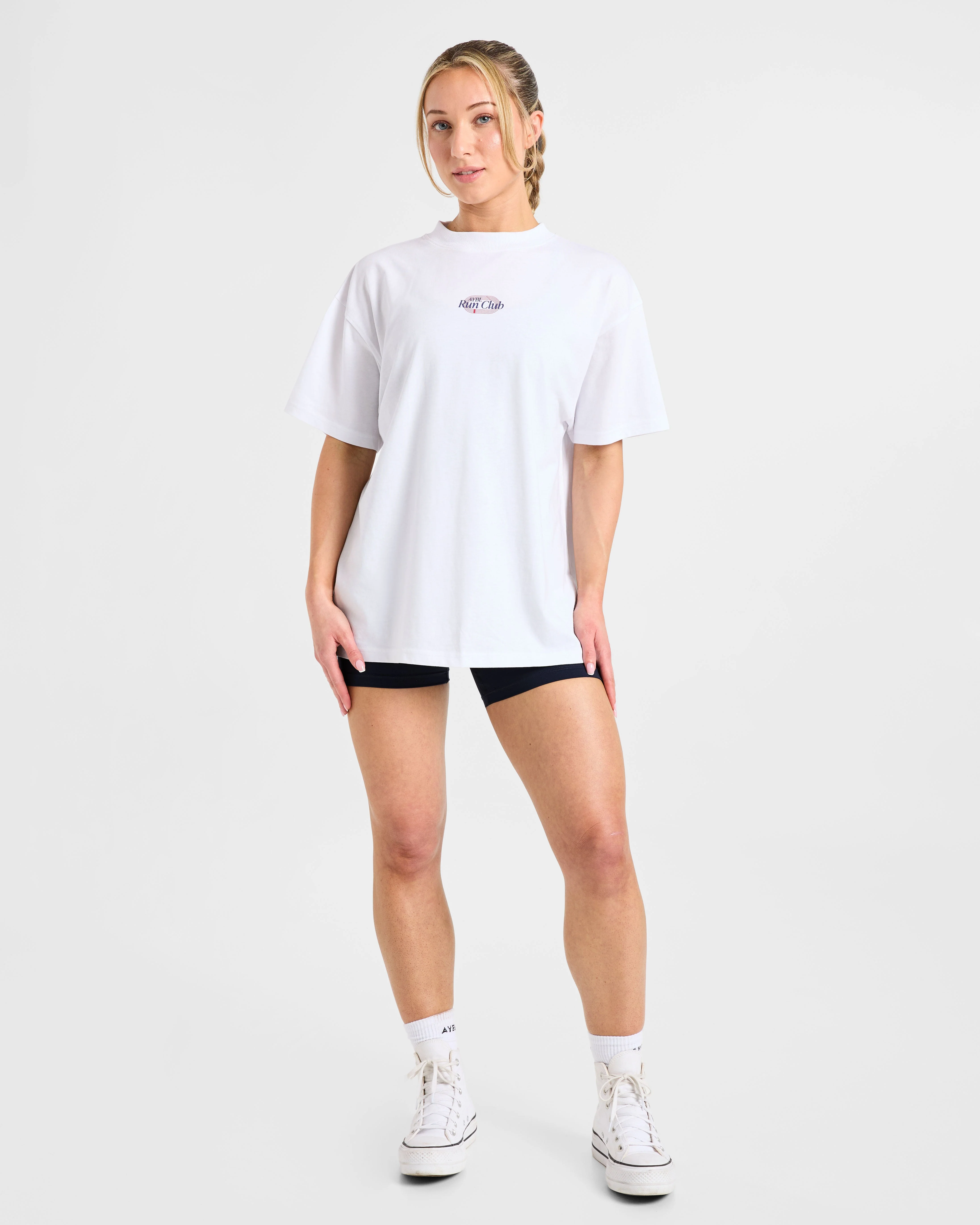 Run Club Oversized T Shirt - Blanc - Image 3
