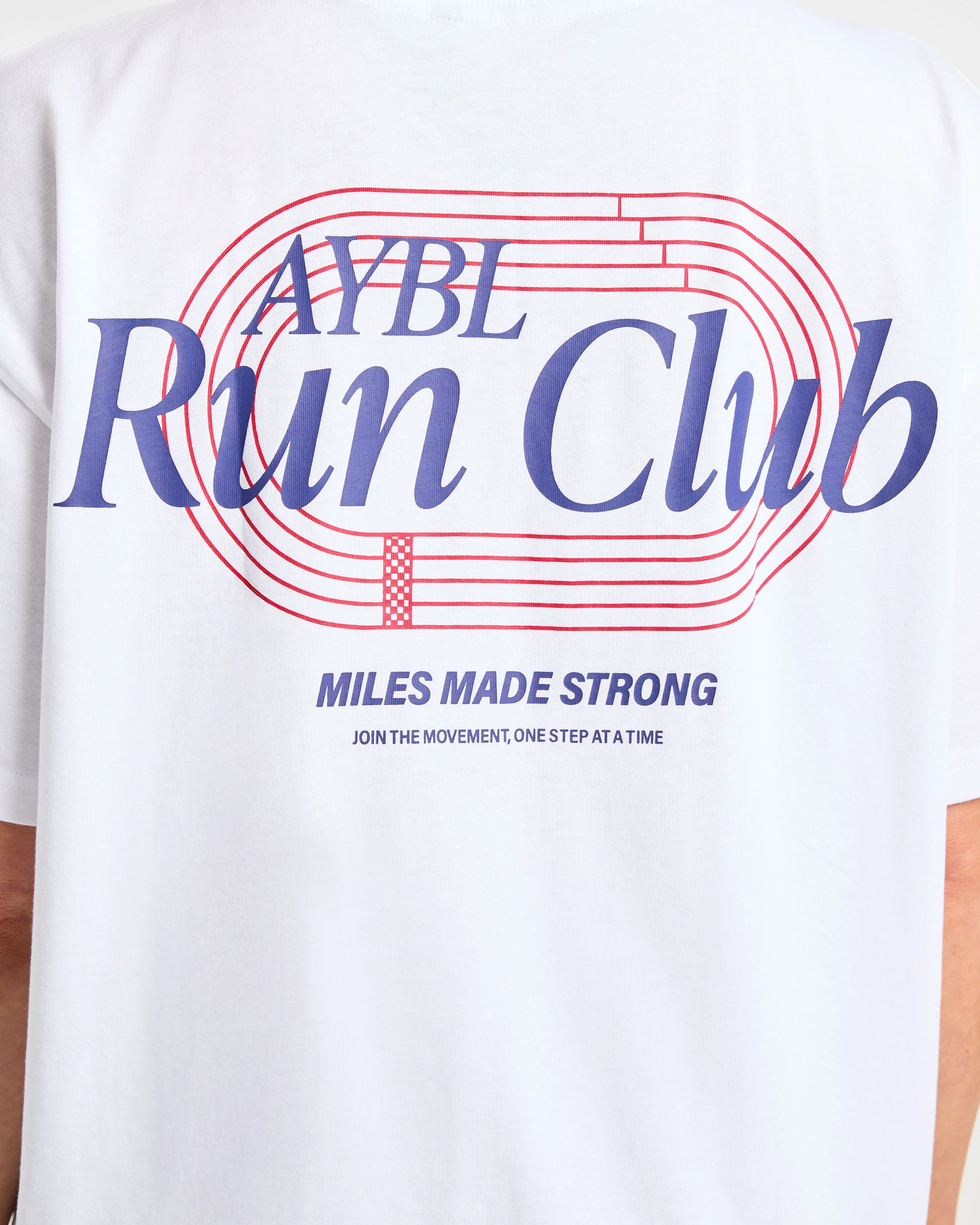 Run Club Oversized T Shirt - Blanc - Image 6