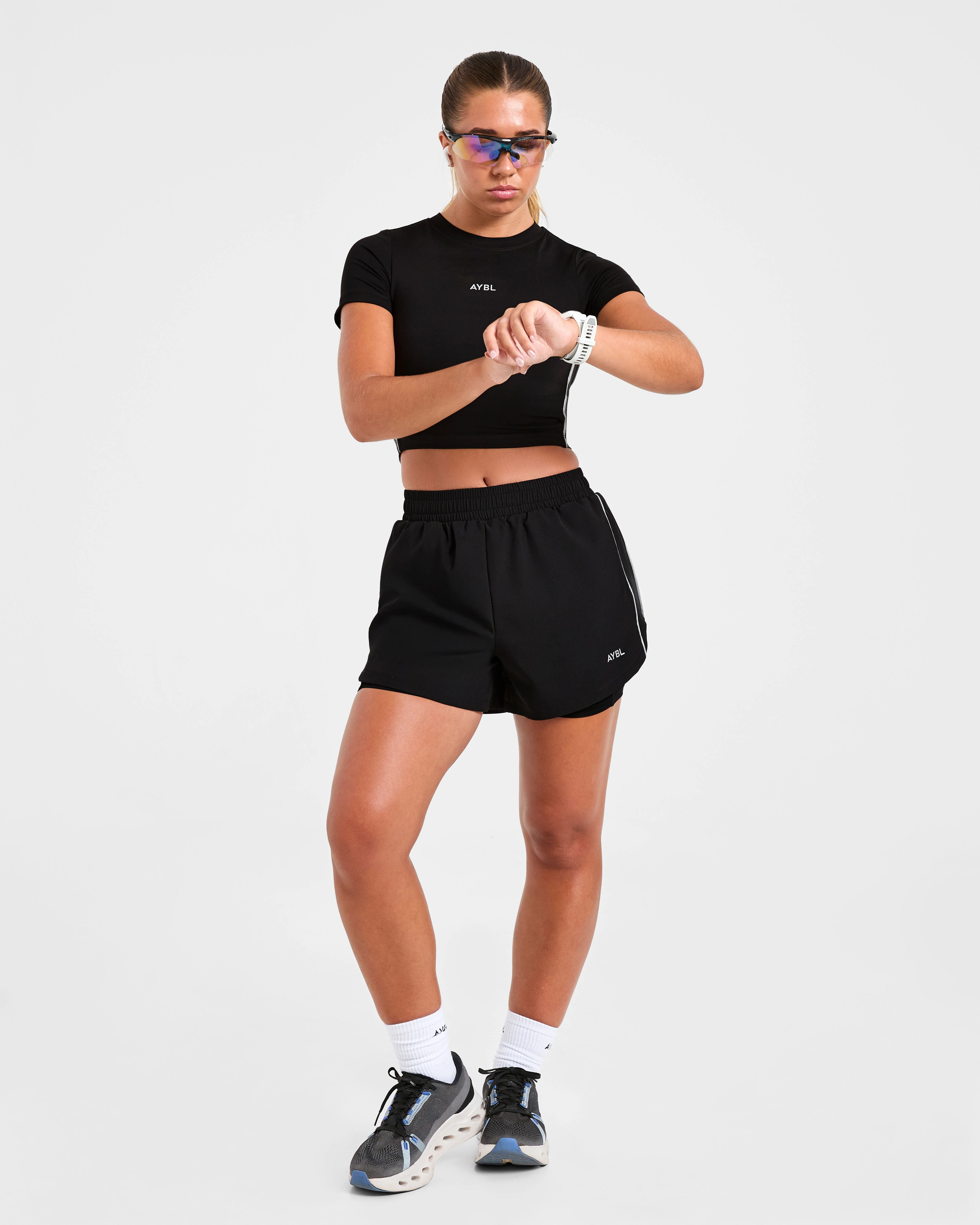 Run 2 in 1 Shorts - Noir - Image 7