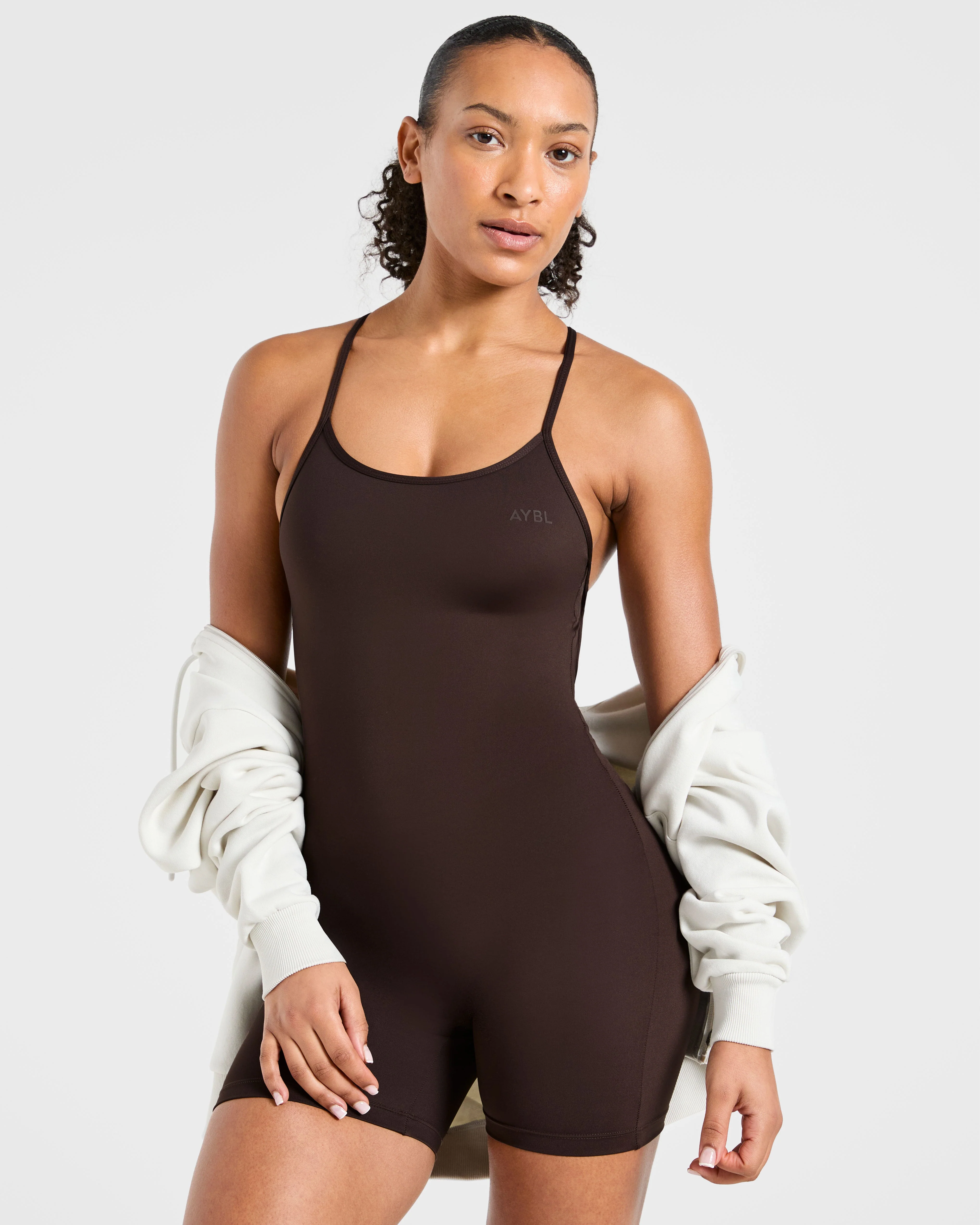 Sculpt Backless All In One - Deep Cocoa Marron - Image 8