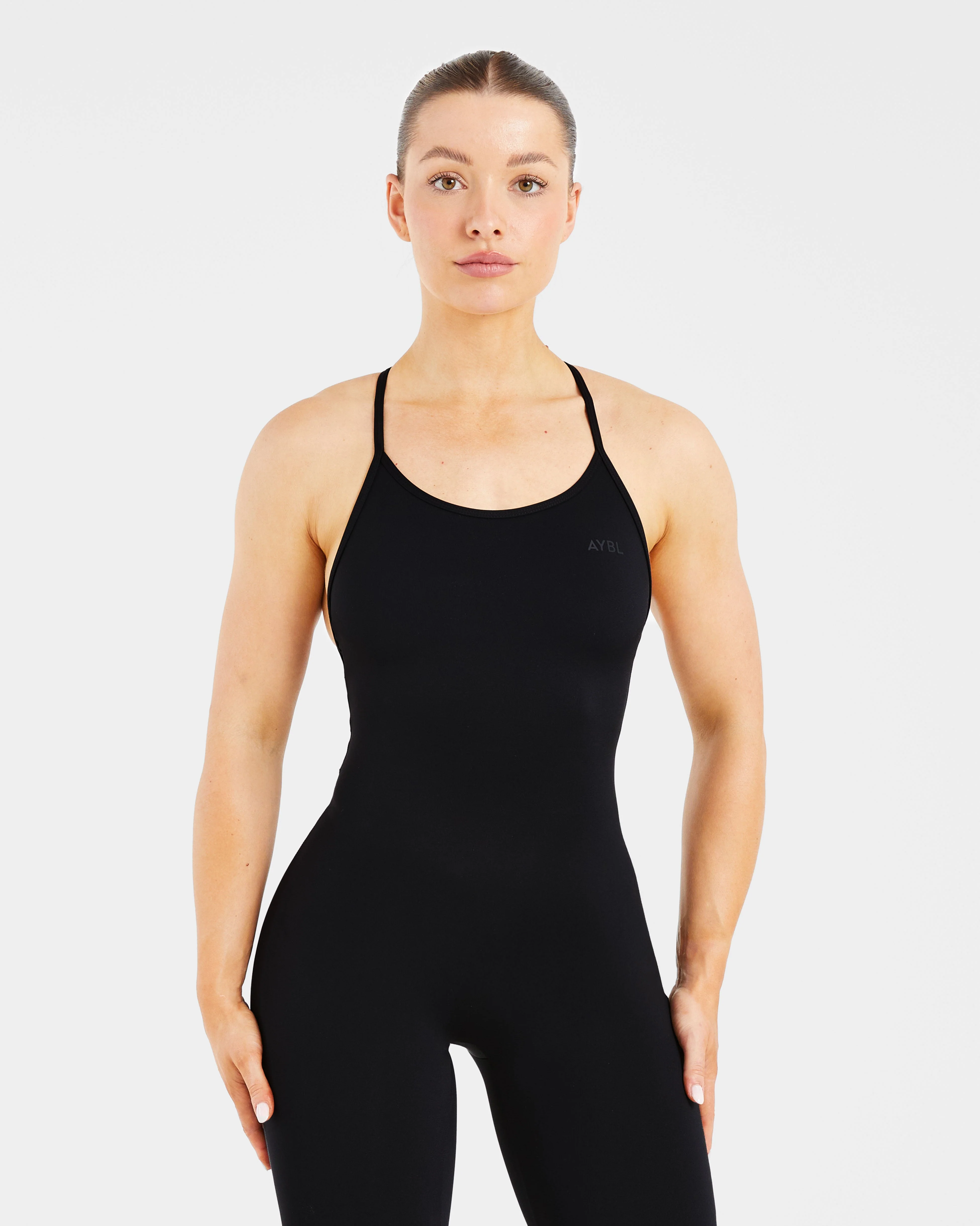 Sculpt Backless Flared All In One - Noir - Image 3