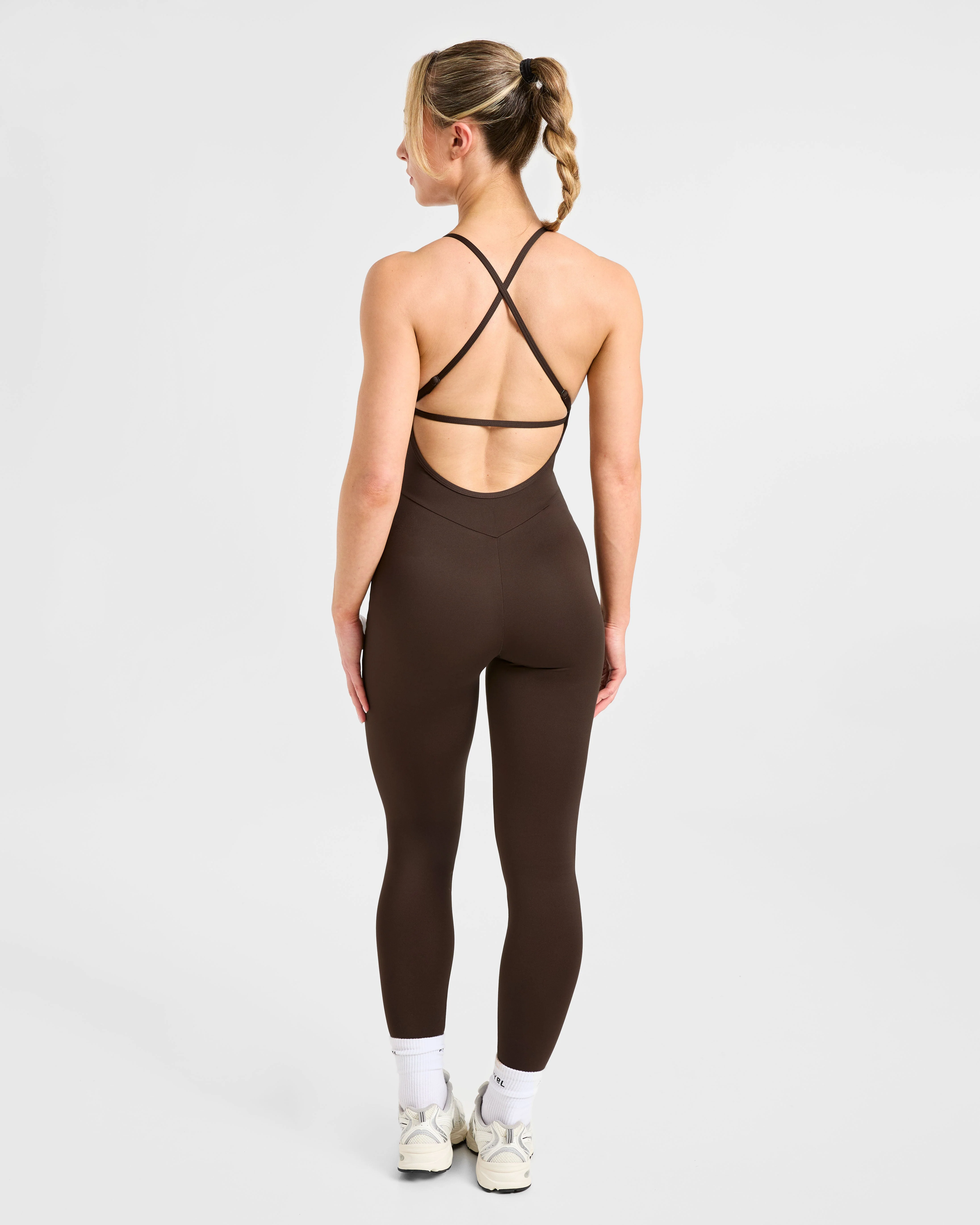 Sculpt Backless Legging All In One - Deep Cocoa Marron - Image 2