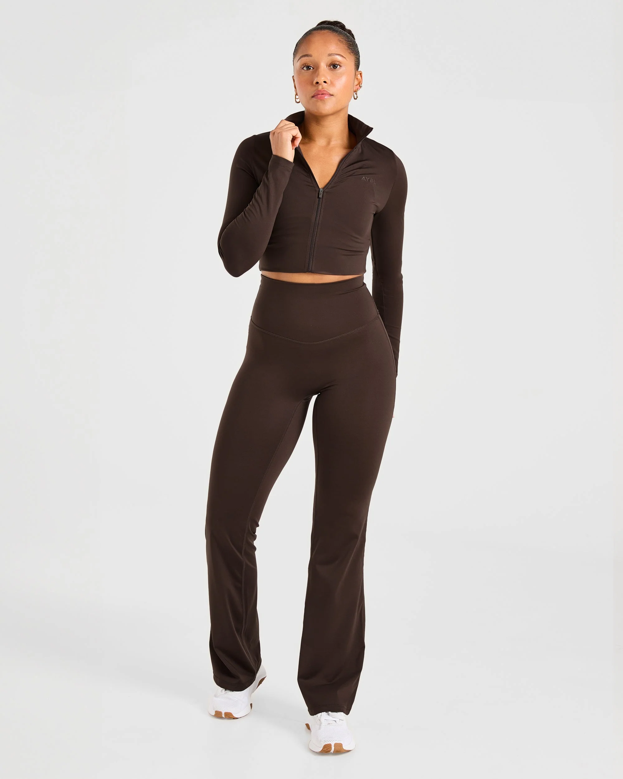 Sculpt Flared Leggings - Deep Cocoa Brun - Image 7