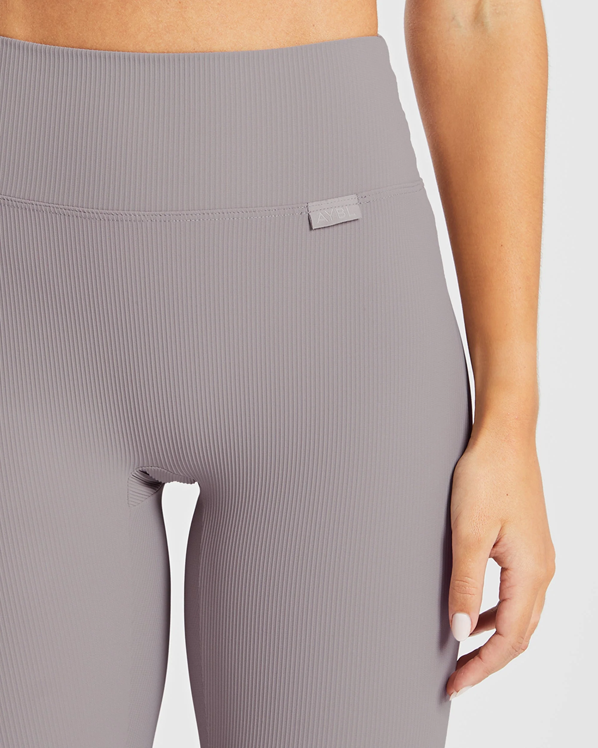 Sculpt Ribbed Leggings - Fog Gris - Image 6