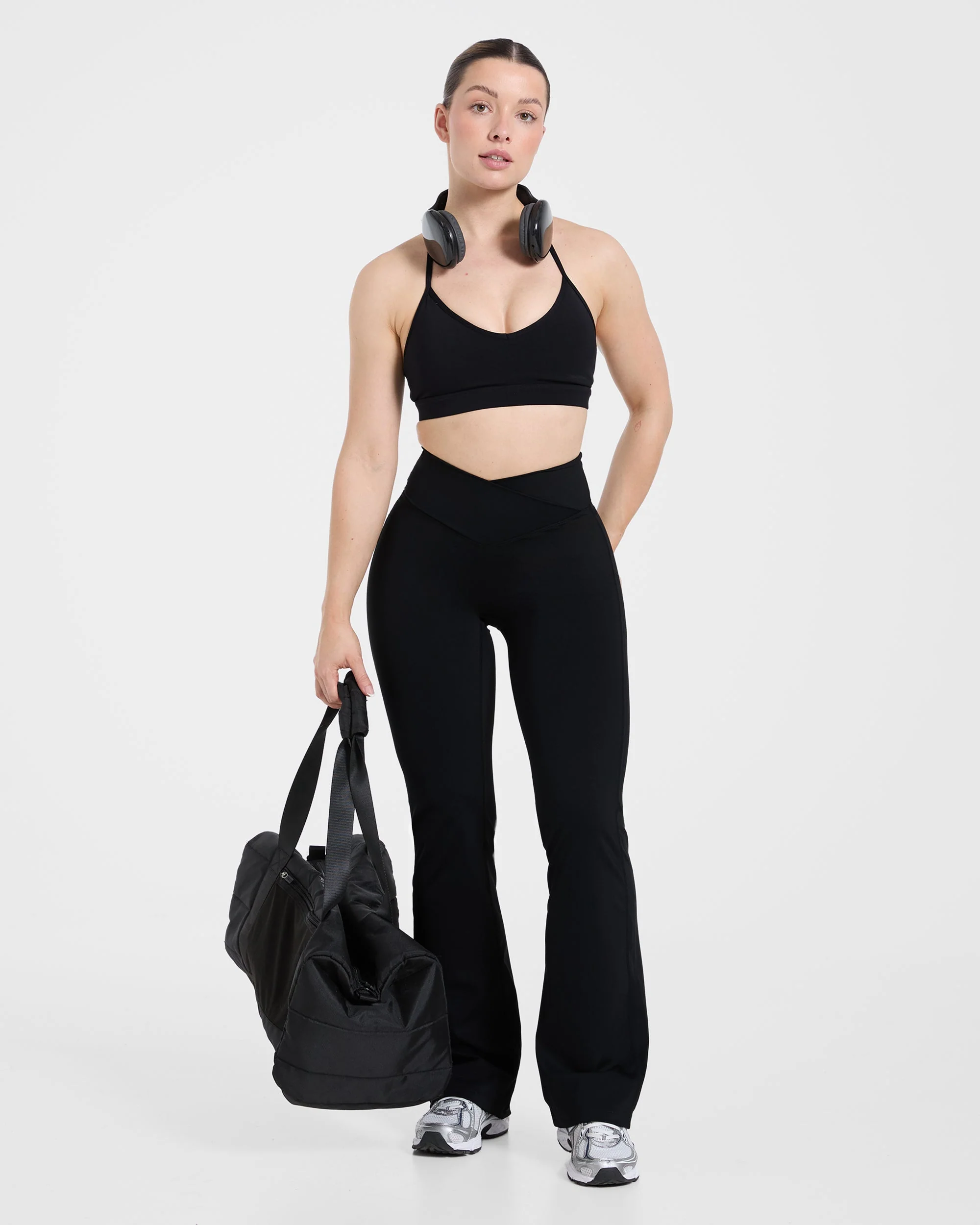 Sculpt Wrap Flared Leggings - Noir - Image 7
