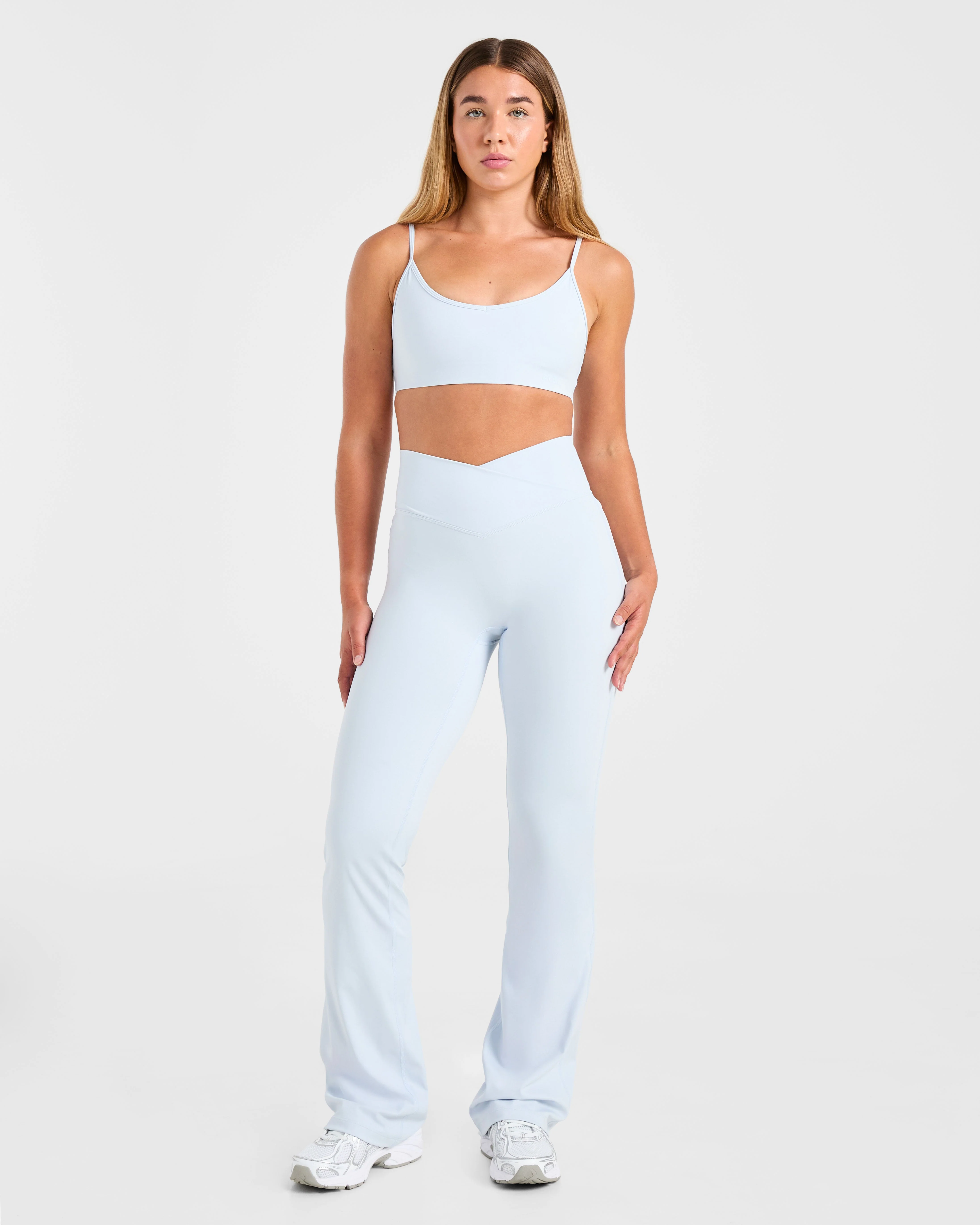 Sculpt Wrap Flared Leggings - Iced Bleu - Image 3