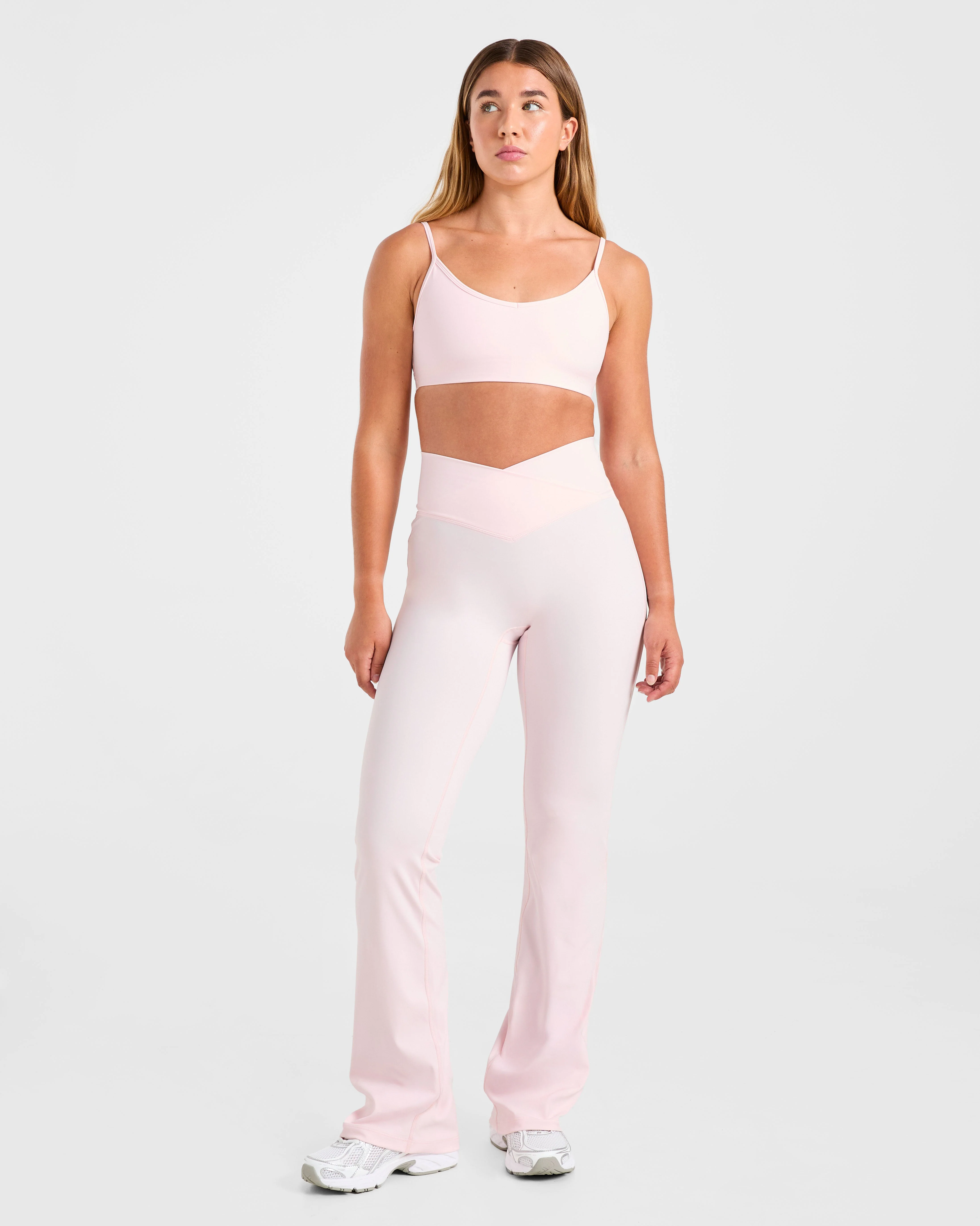 Sculpt Wrap Flared Leggings - Iced Rose - Image 3