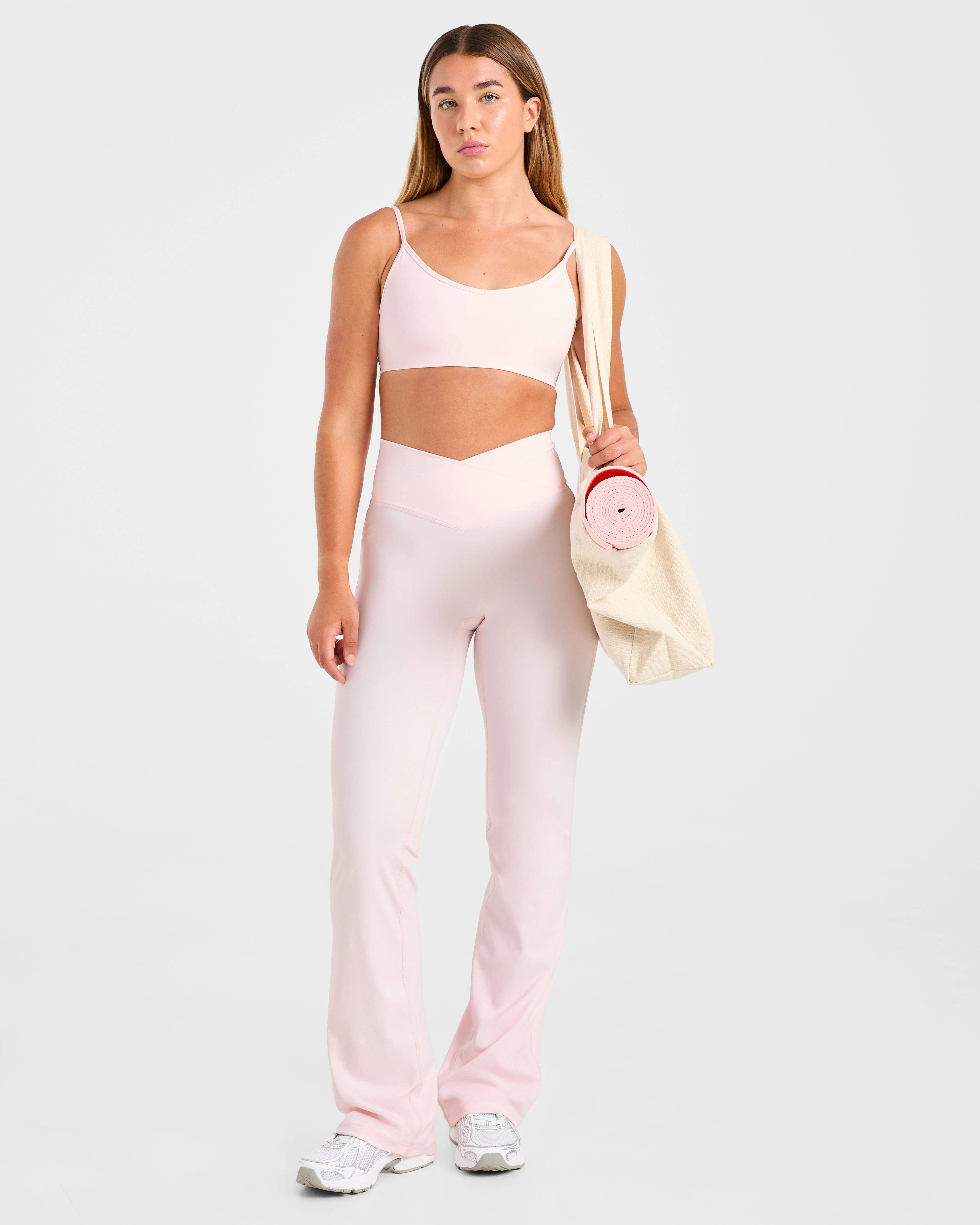 Sculpt Wrap Flared Leggings - Iced Rose - Image 7
