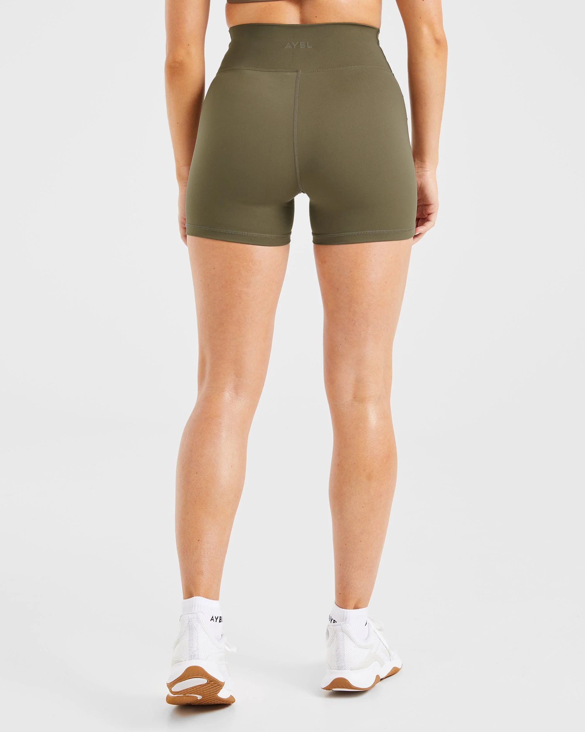 Sculpt Wrap Shorts - Deep Khaki - Image 2