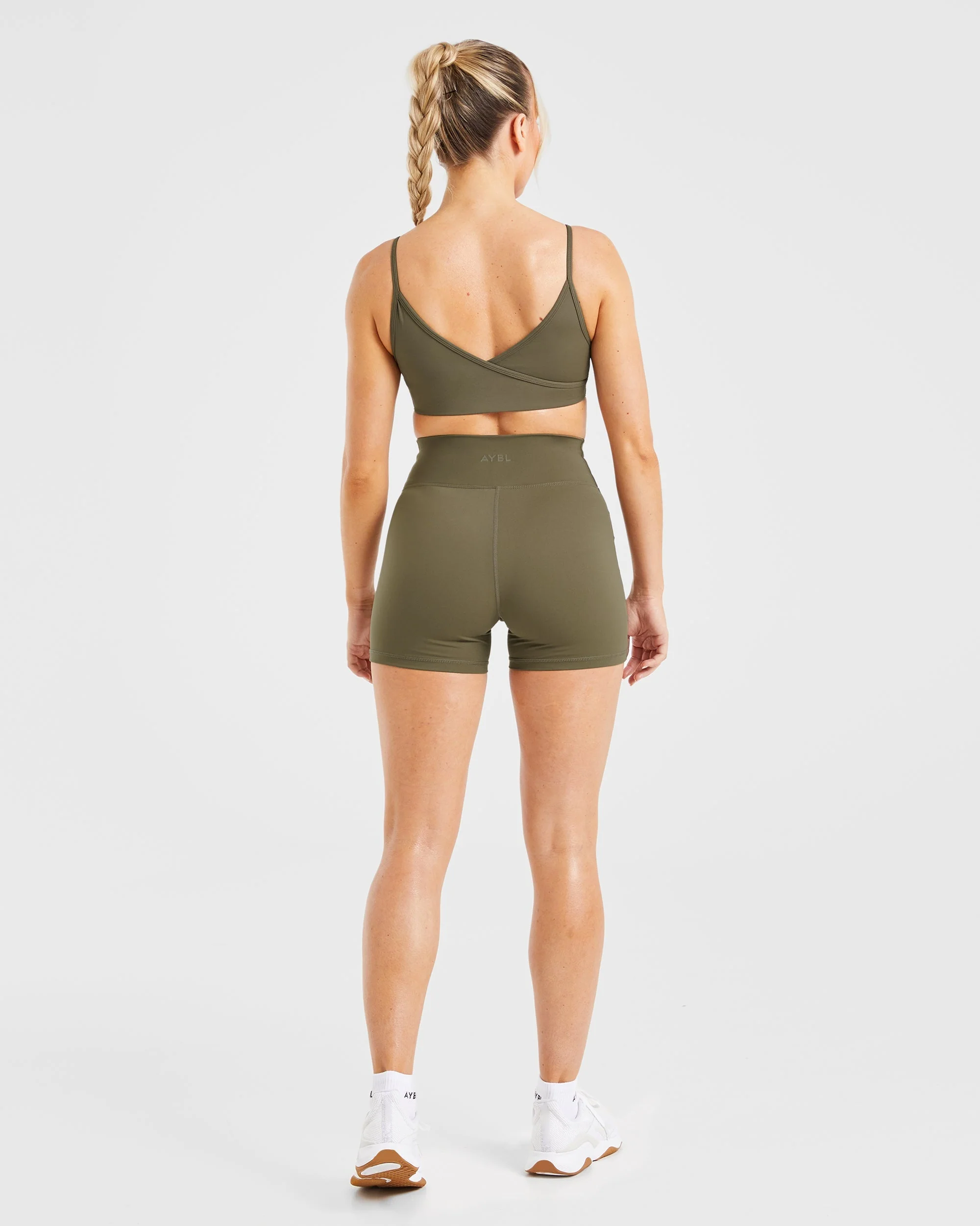 Sculpt Wrap Shorts - Deep Khaki - Image 4