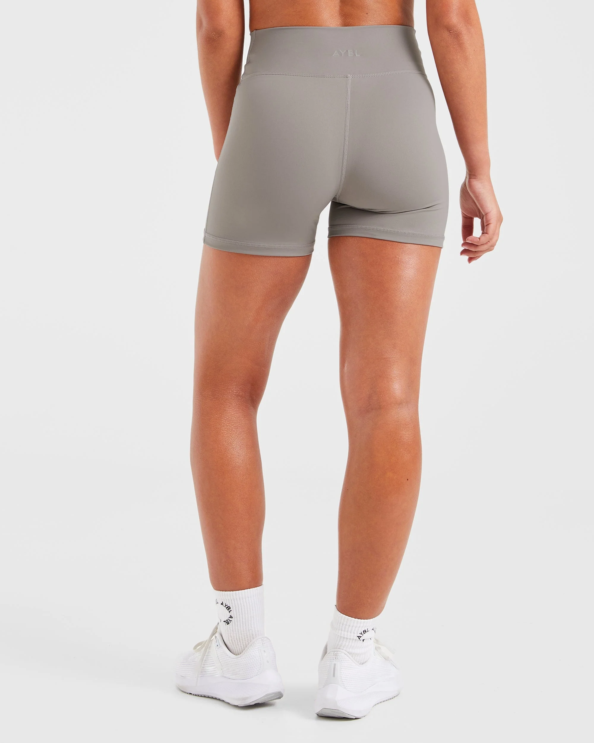 Sculpt Wrap Shorts - Smoke Gris - Image 2