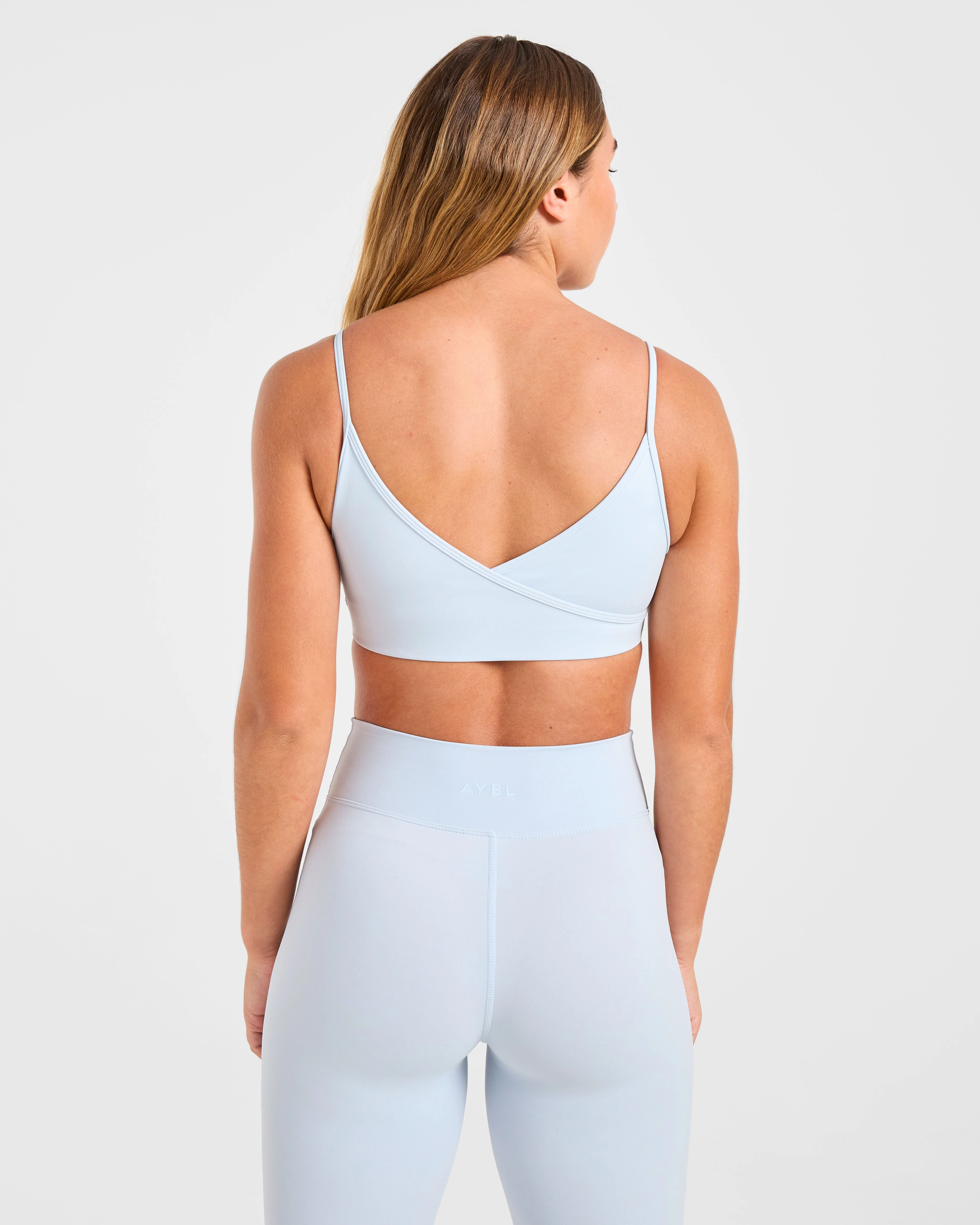 Sculpt Wrap Sports Bra - Iced Bleu - Image 2