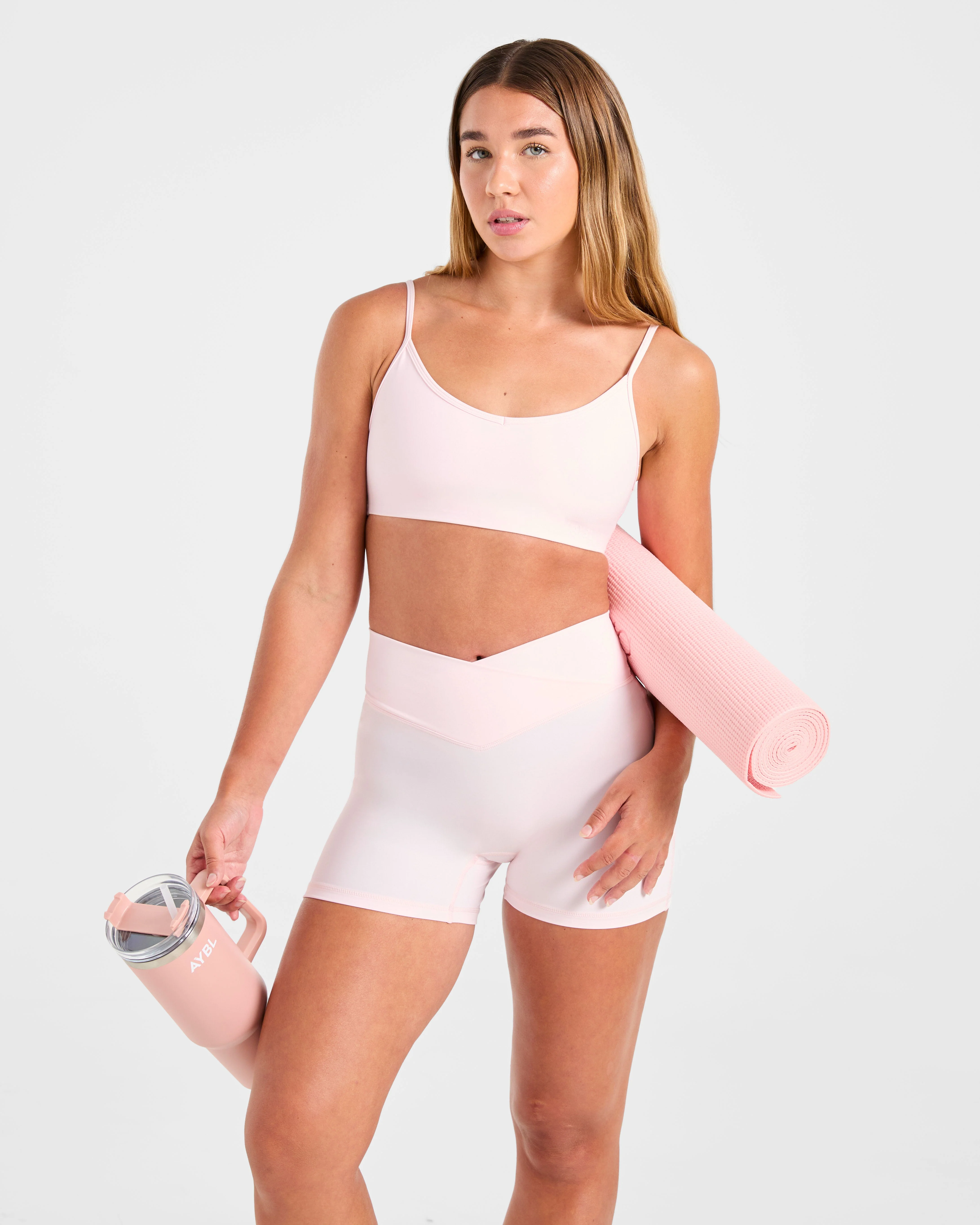 Sculpt Wrap Sports Bra - Iced Rose - Image 7