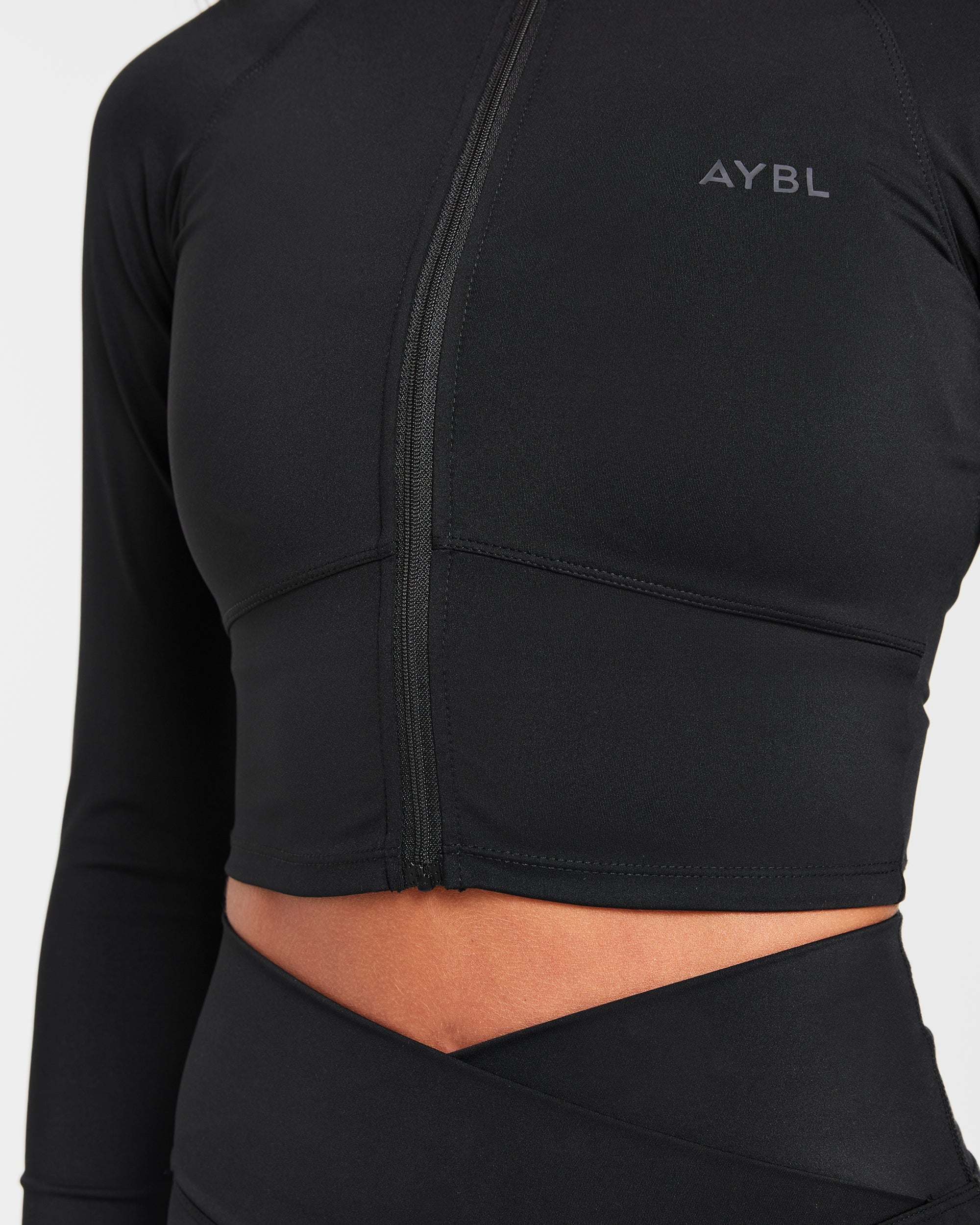 Sculpt Wrap Zip Up Jacket - Noir - Image 5