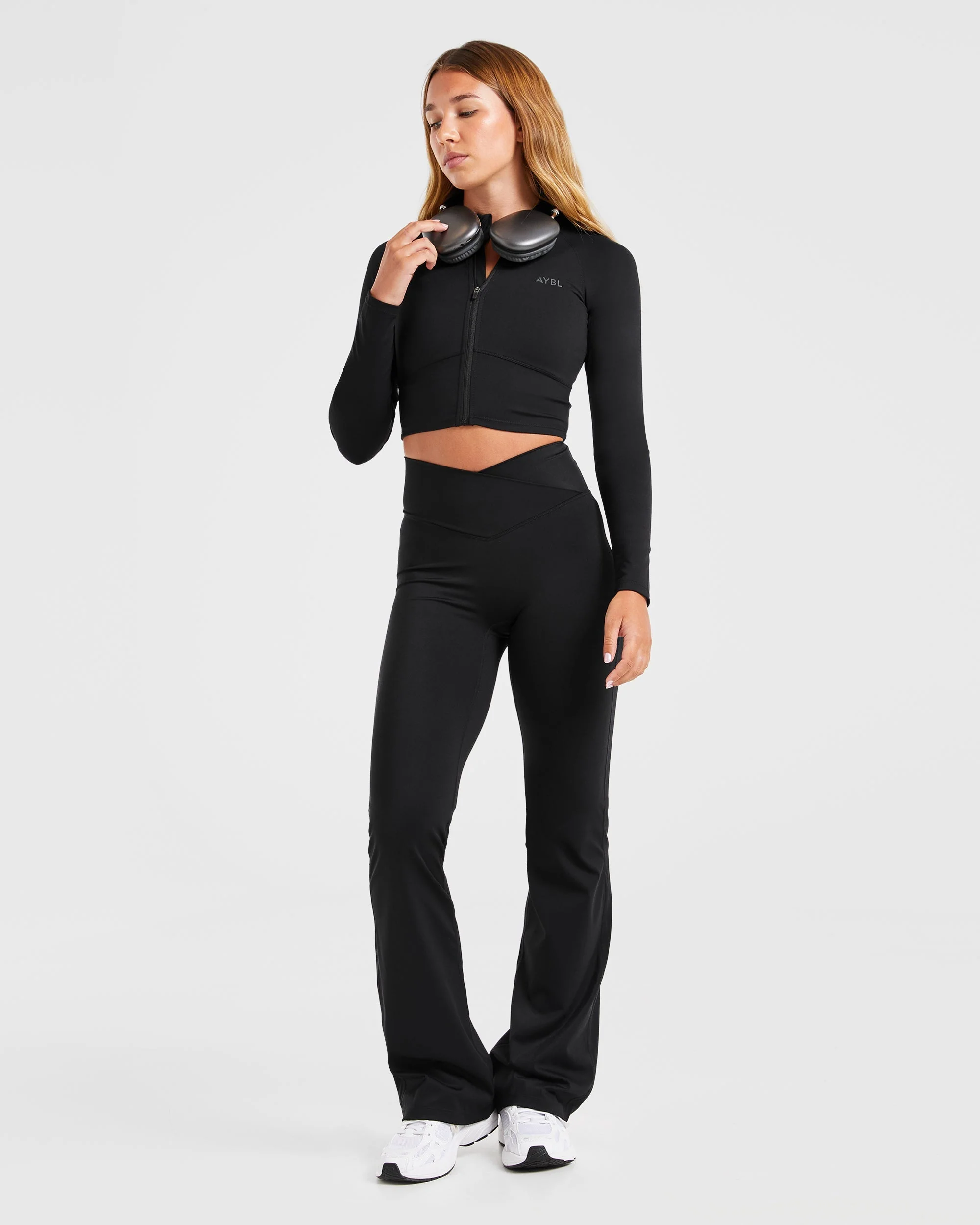 Sculpt Wrap Zip Up Jacket - Noir - Image 7