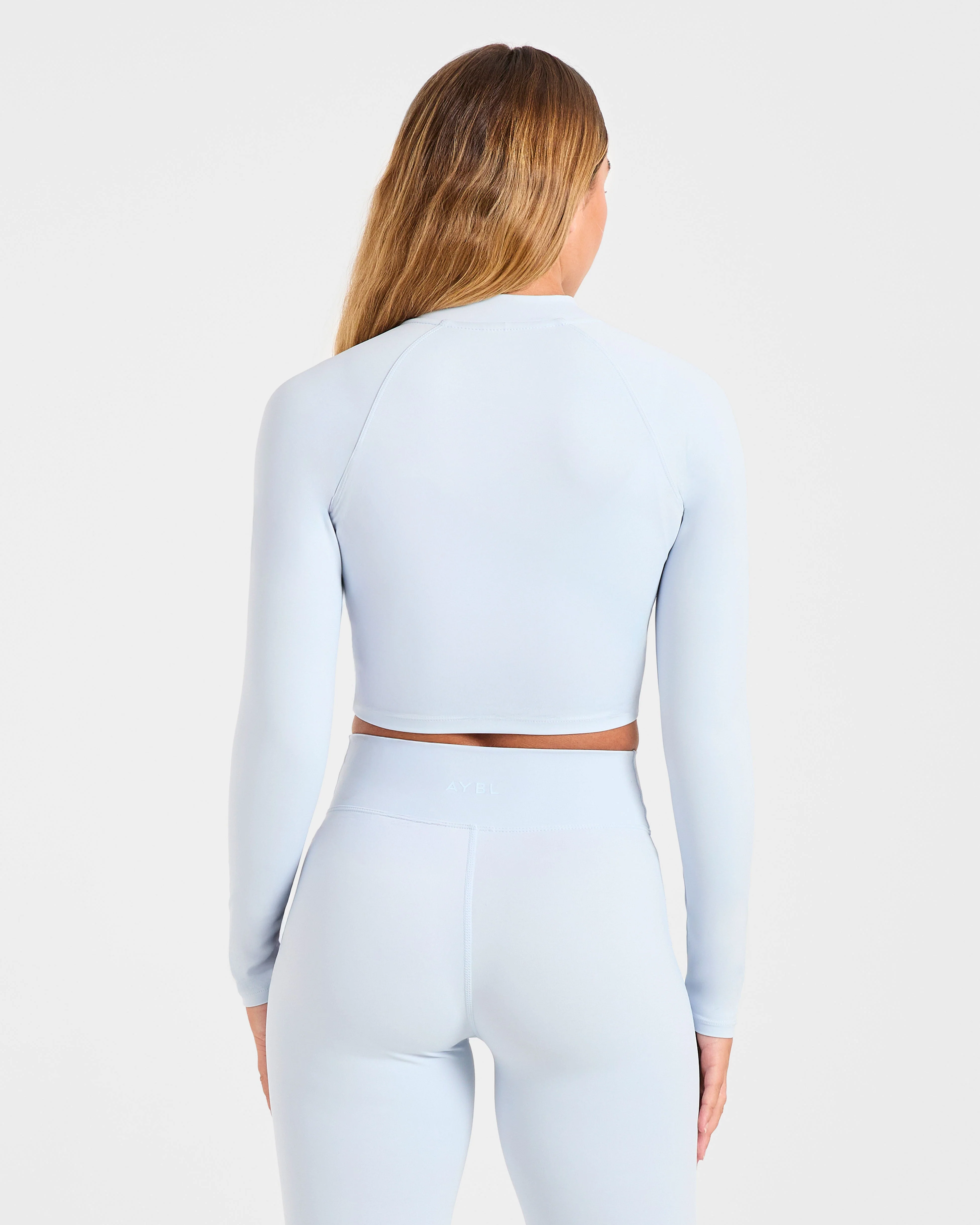 Sculpt Wrap Zip Up Jacket - Iced Bleu - Image 2