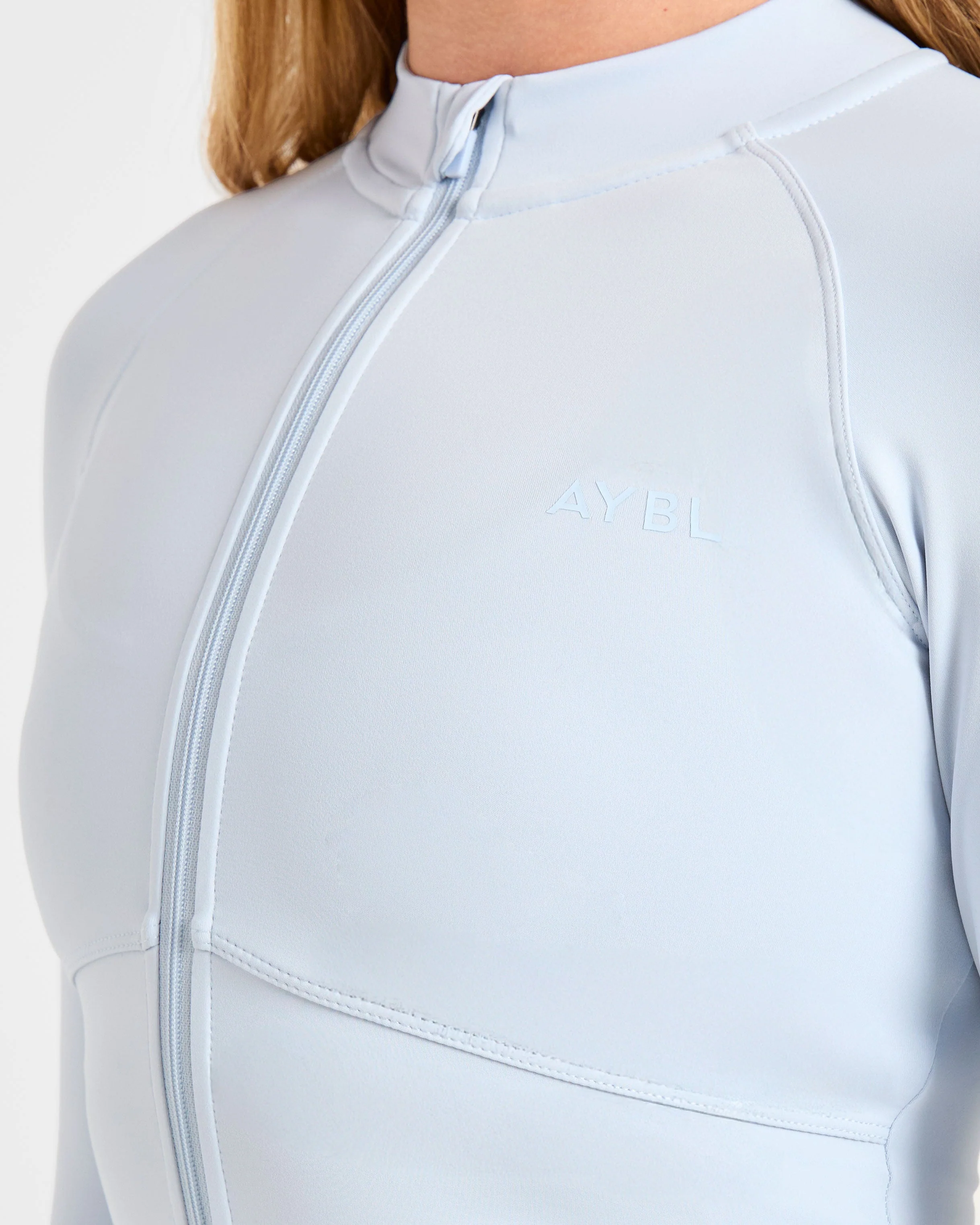 Sculpt Wrap Zip Up Jacket - Iced Bleu - Image 5