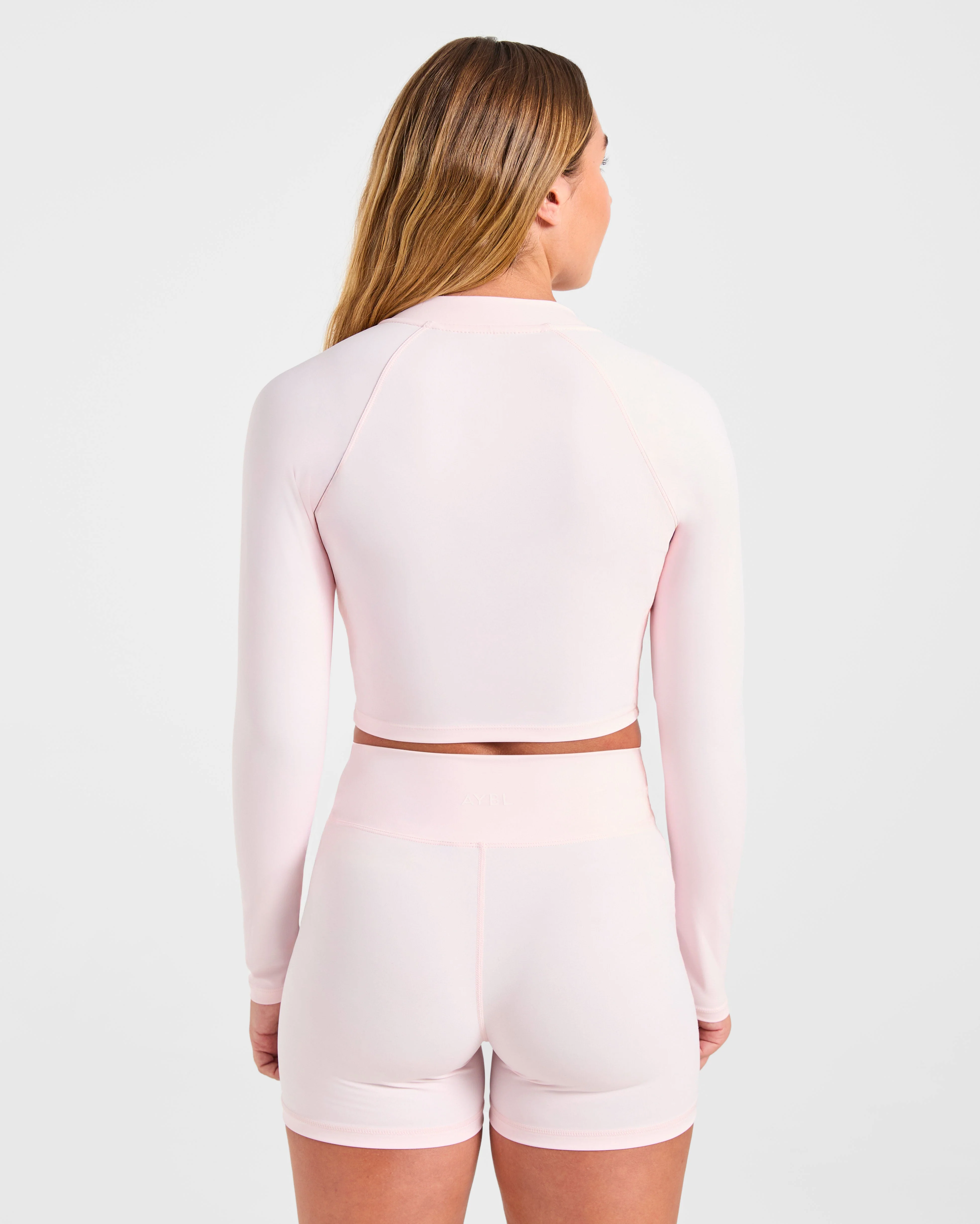 Sculpt Wrap Zip Up Jacket - Iced Rose - Image 2
