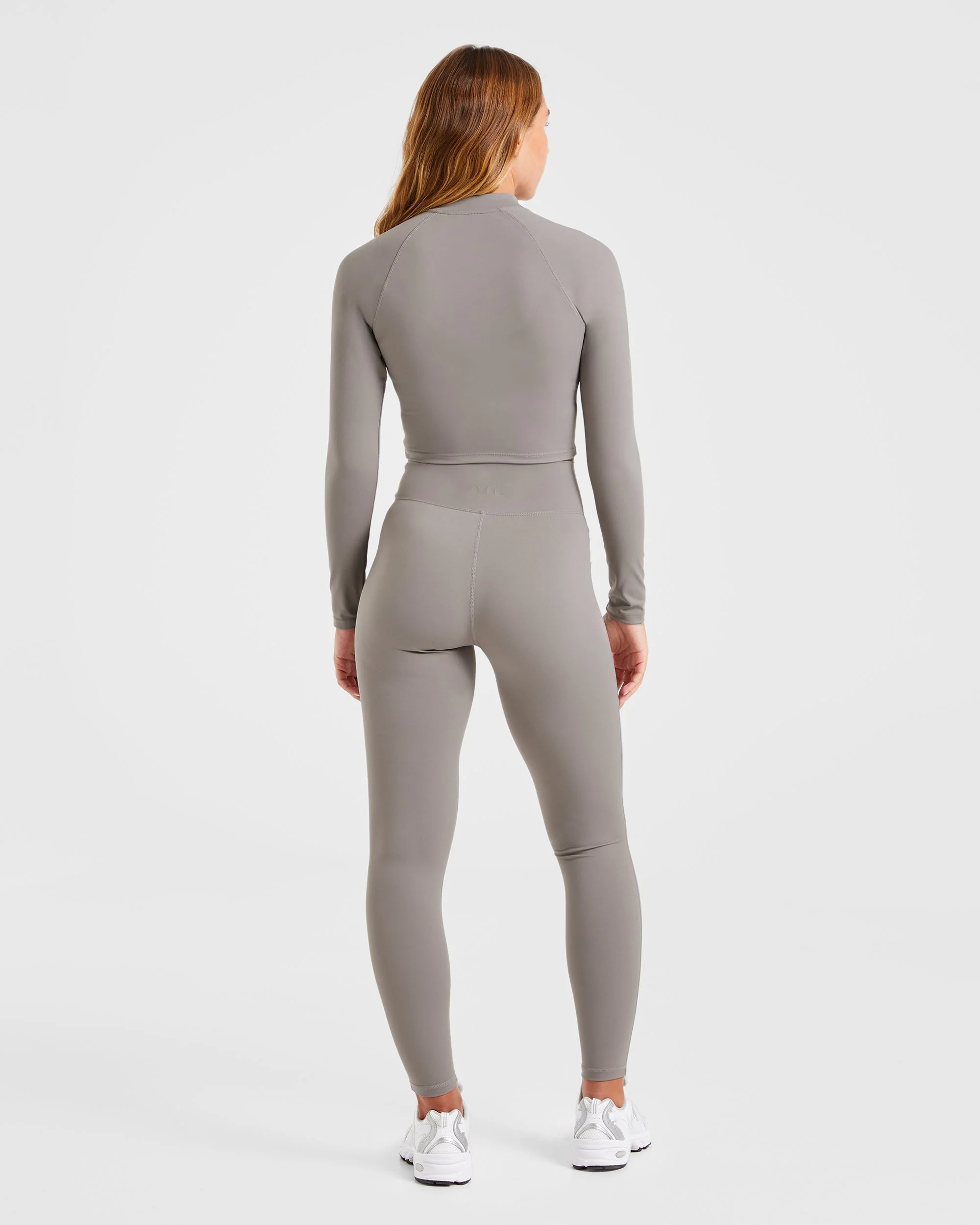Sculpt Wrap Zip Up Jacket - Smoke Gris - Image 4