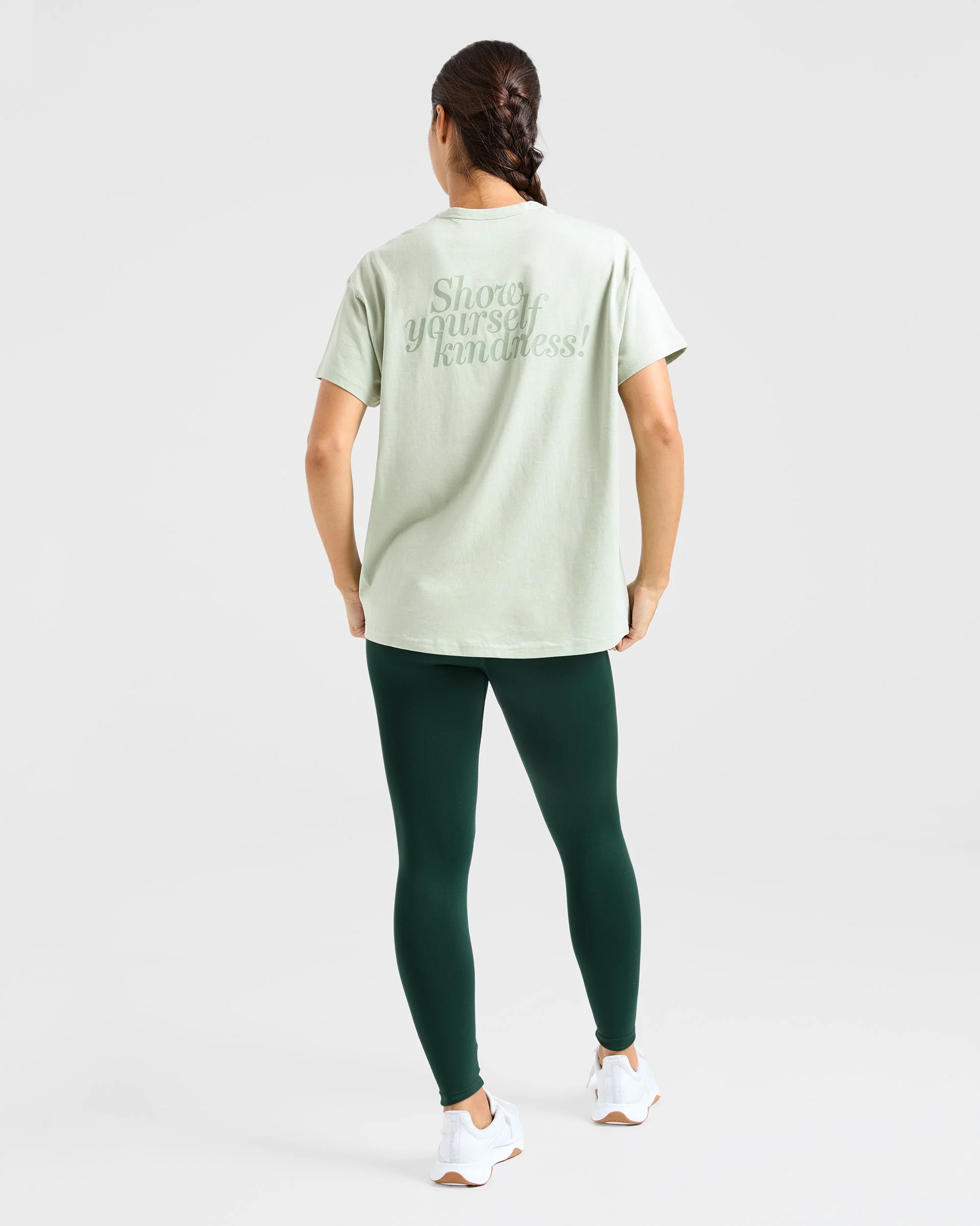 Show Yourself Kindness Oversized T Shirt - Vert - Image 3