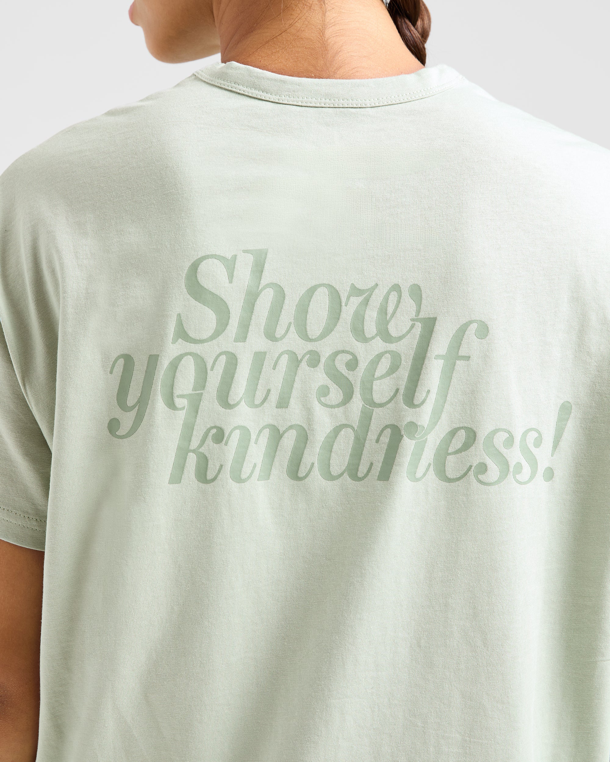 Show Yourself Kindness Oversized T Shirt - Vert - Image 6