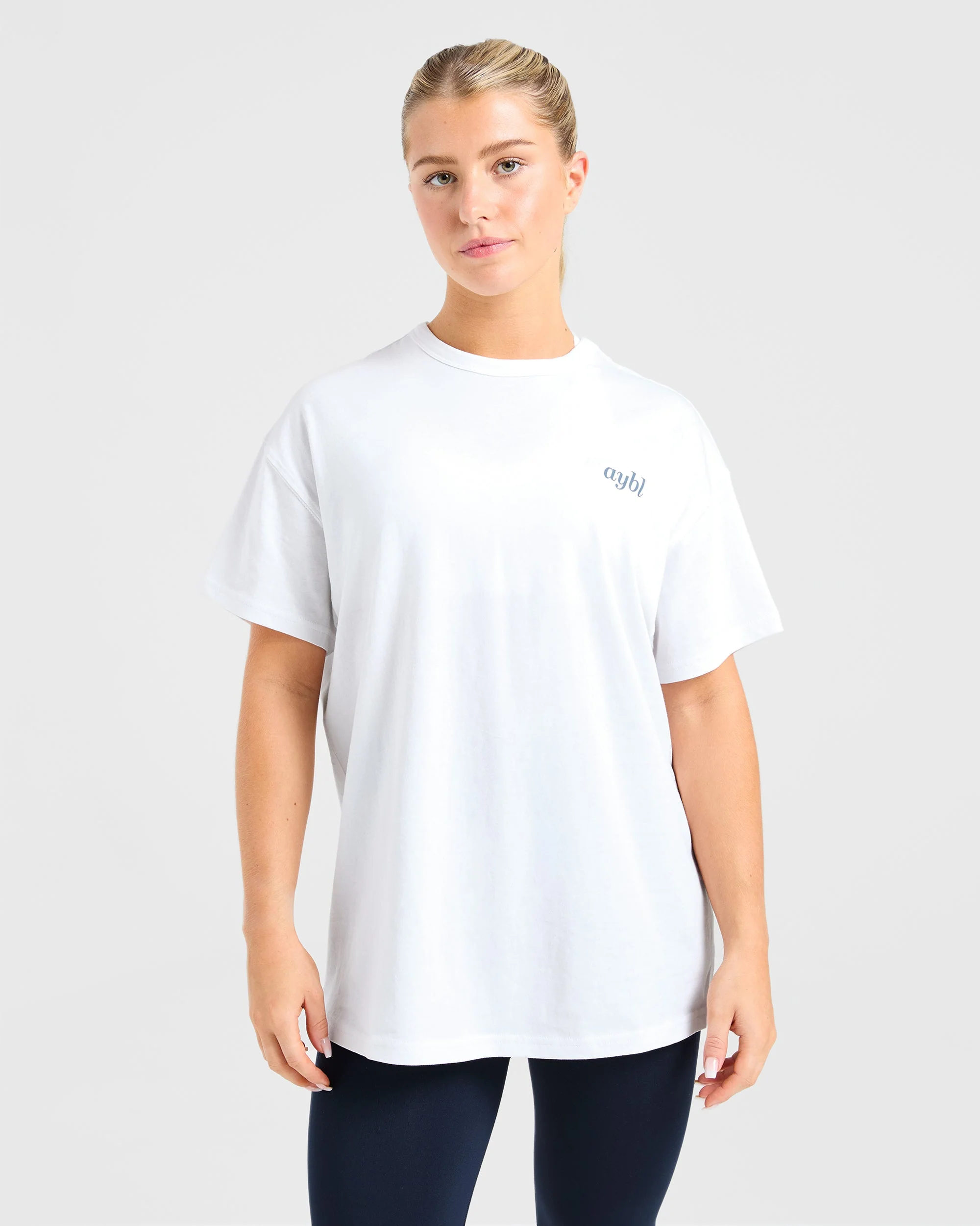 Show Yourself Kindness Oversized T Shirt - Off Blanc/Slate - Image 2