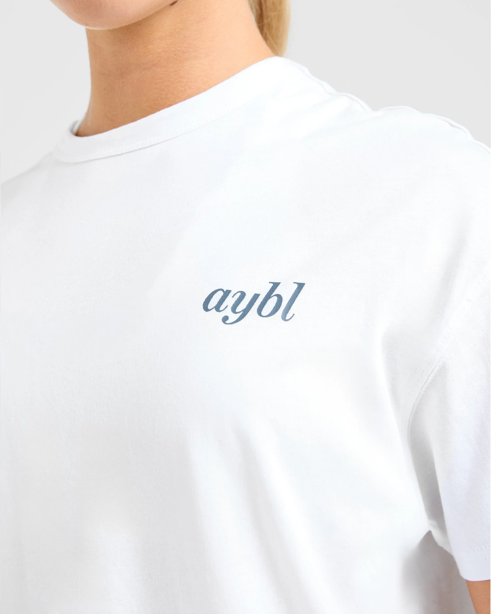 Show Yourself Kindness Oversized T Shirt - Off Blanc/Slate - Image 5