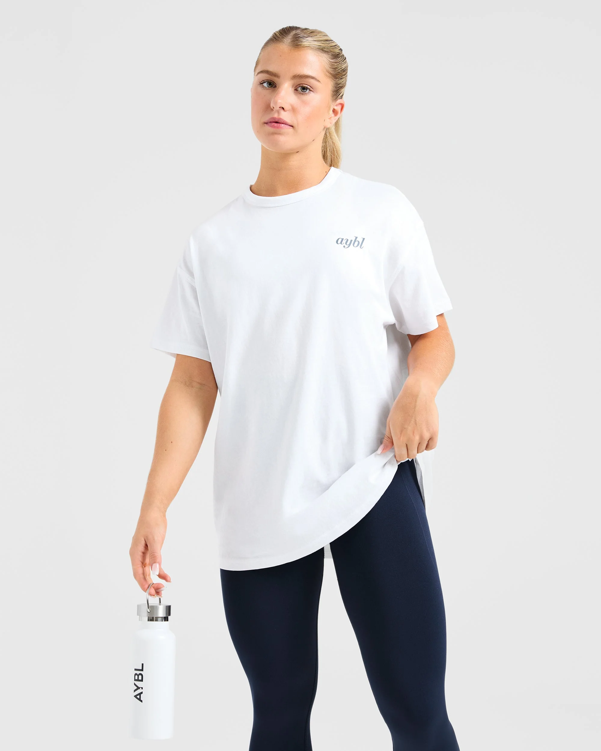 Show Yourself Kindness Oversized T Shirt - Off Blanc/Slate - Image 7
