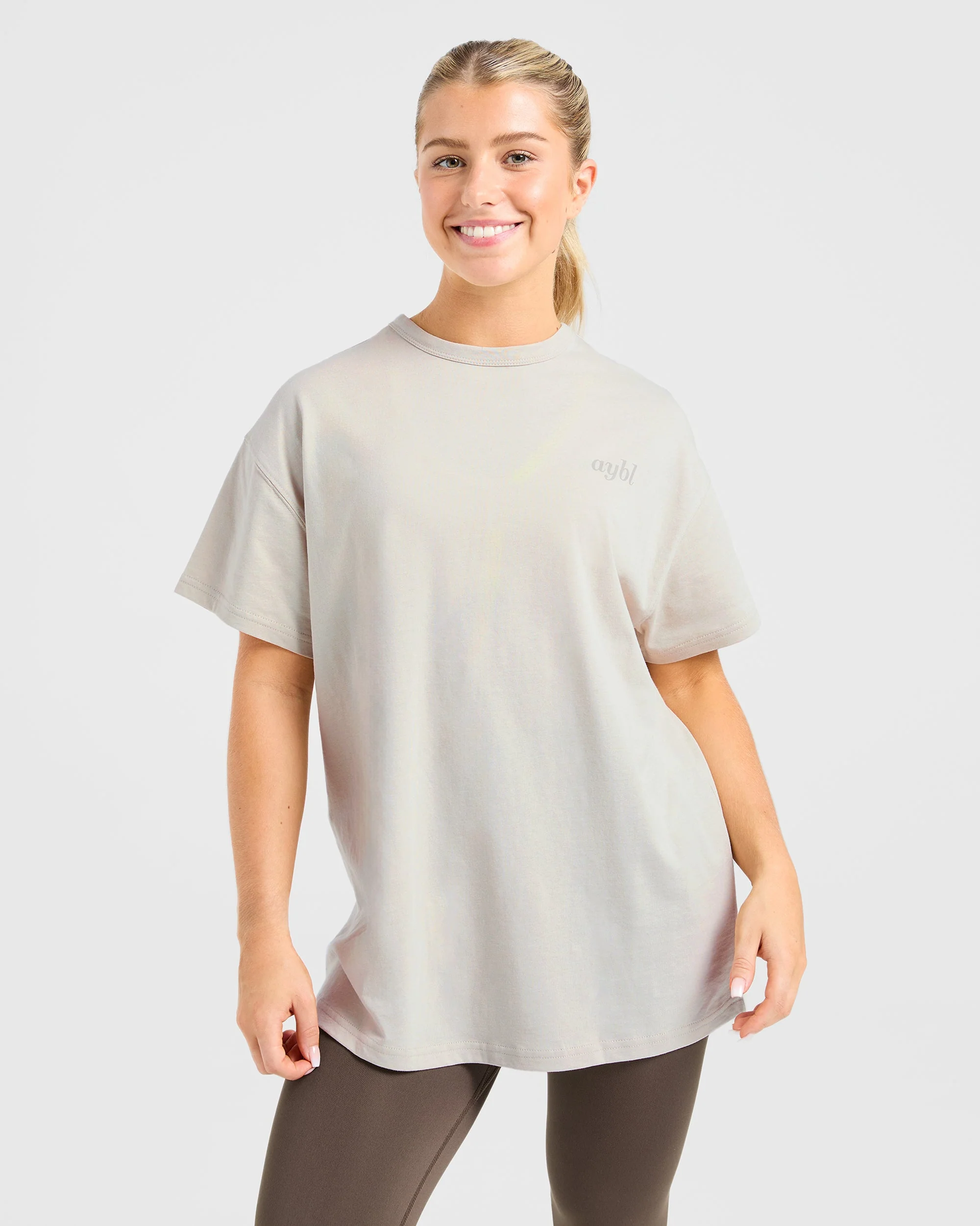 Show Yourself Kindness Oversized T Shirt - Sand - Image 2