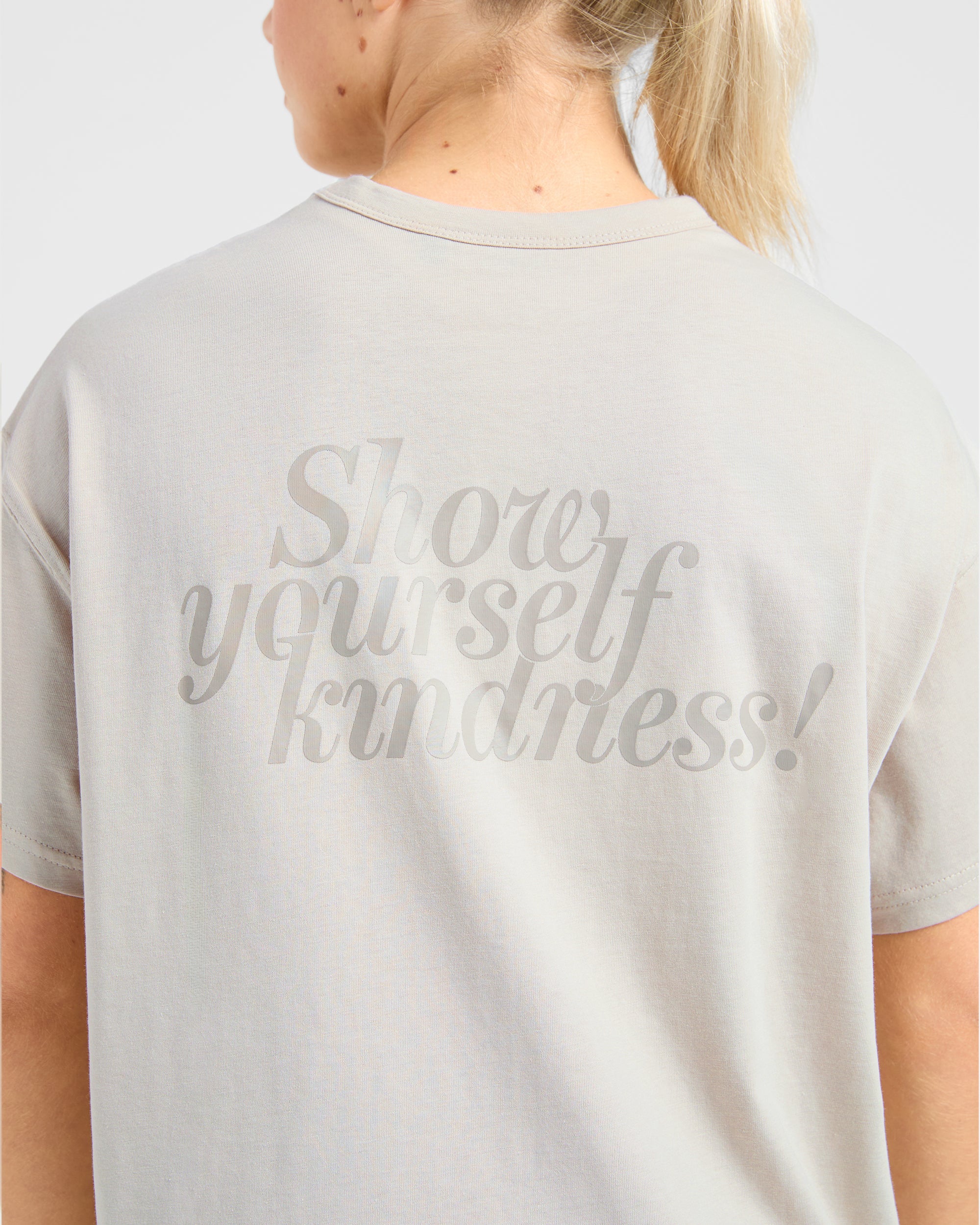 Show Yourself Kindness Oversized T Shirt - Sand - Image 6