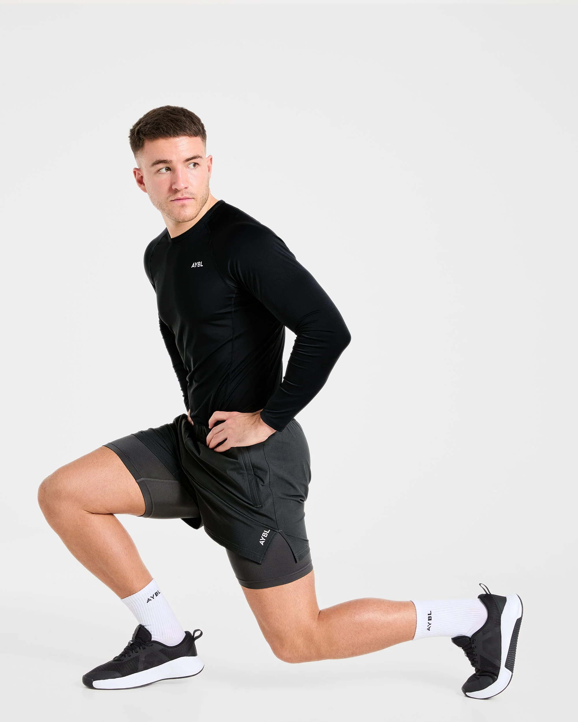 Signature 2 in 1 Shorts - Charcoal - Image 8