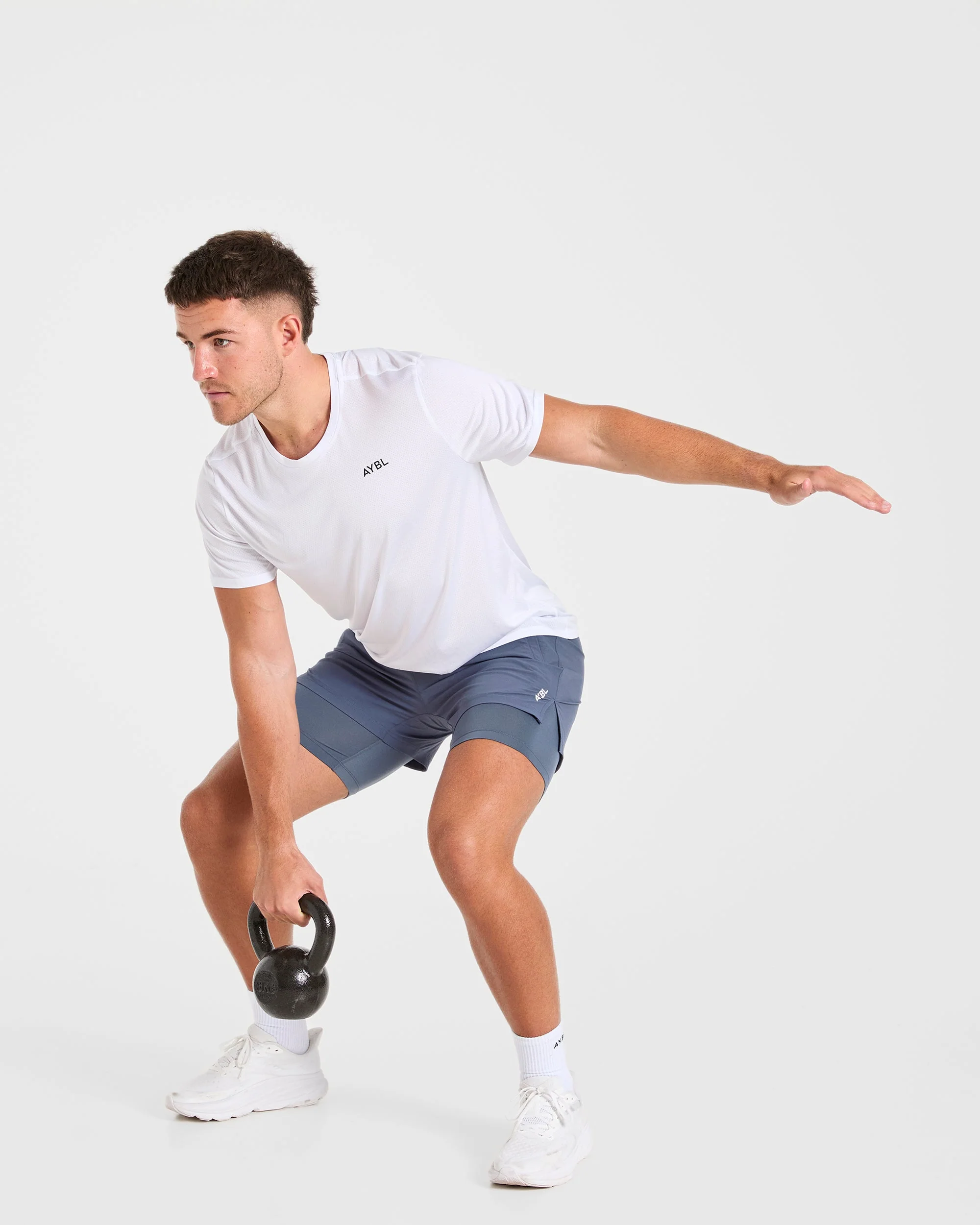 Signature 2 in 1 Shorts - Steel Bleu - Image 8