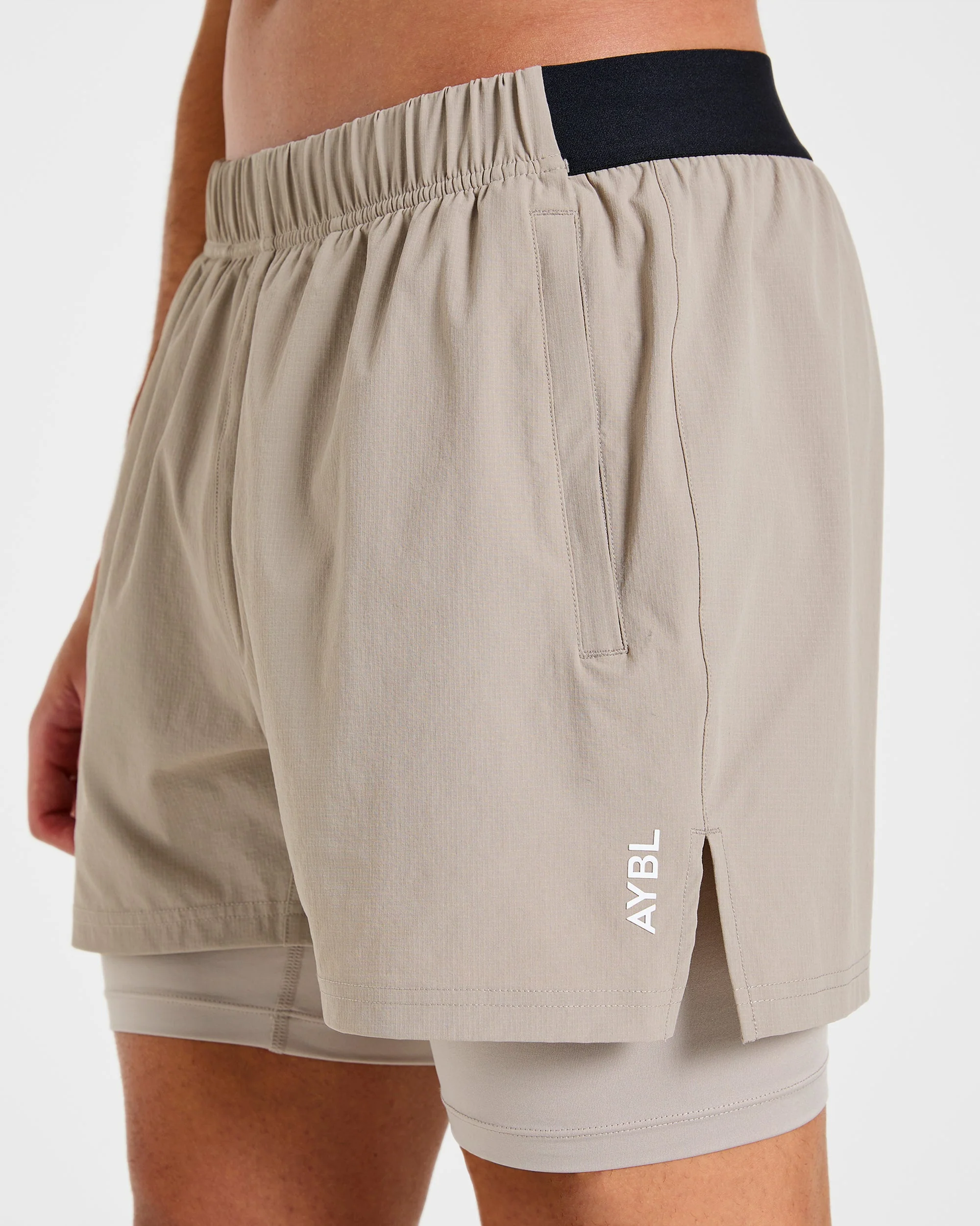 Signature 2 in 1 Shorts - Stone - Image 5