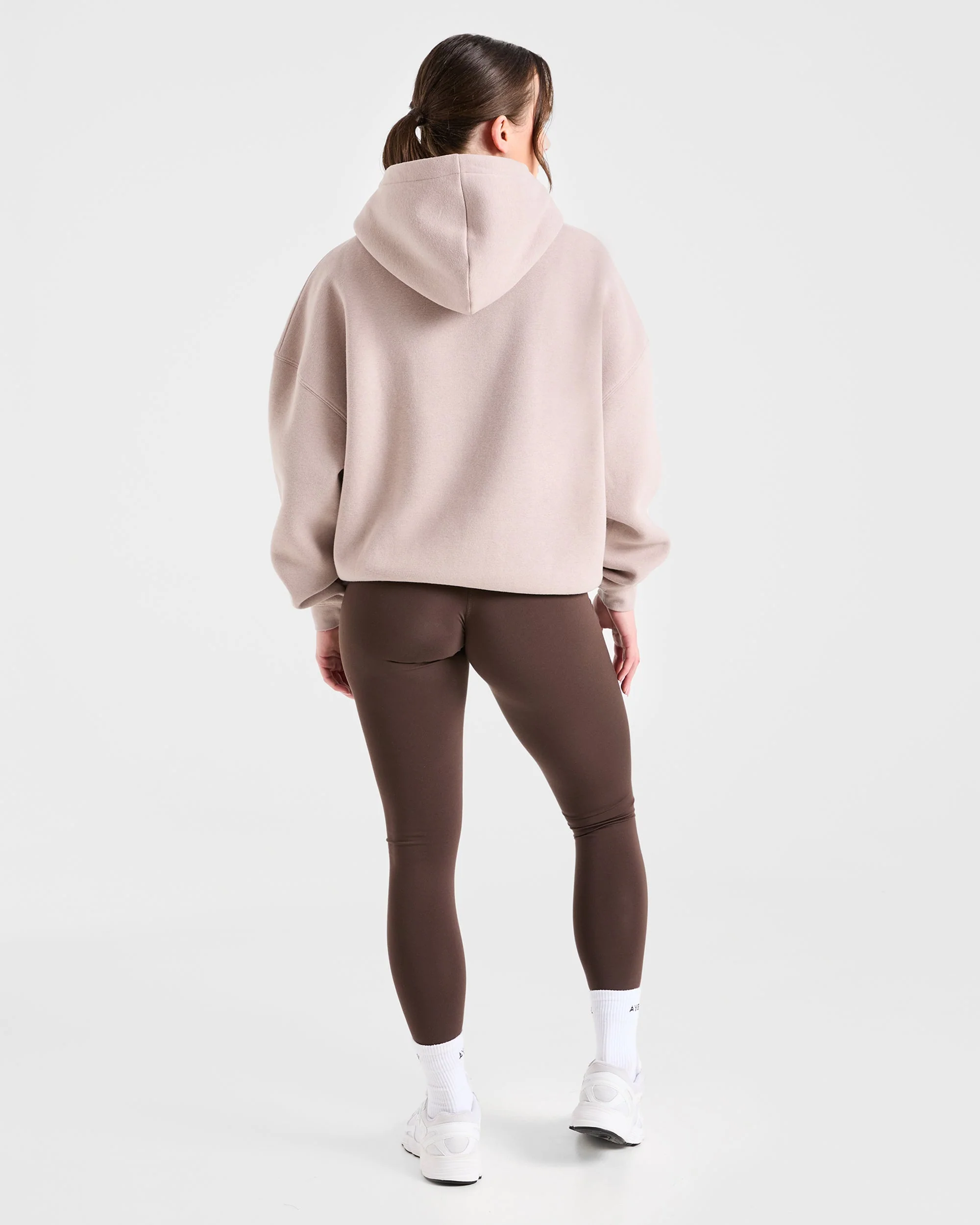 Sport Outline Oversized Hoodie - Pebble Gris - Image 4