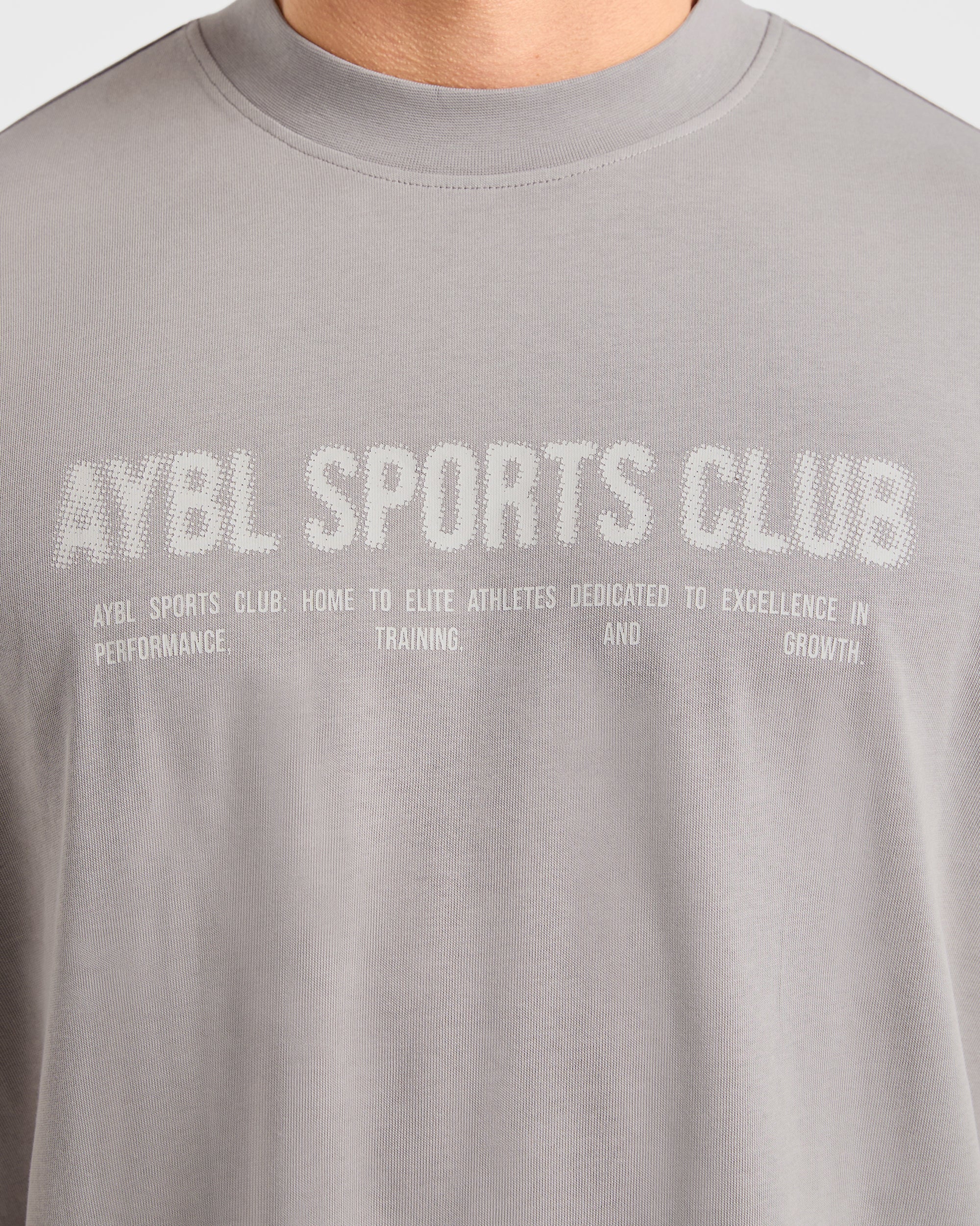 Sports Club Dot Oversized T Shirt - Cloud Gris - Image 5