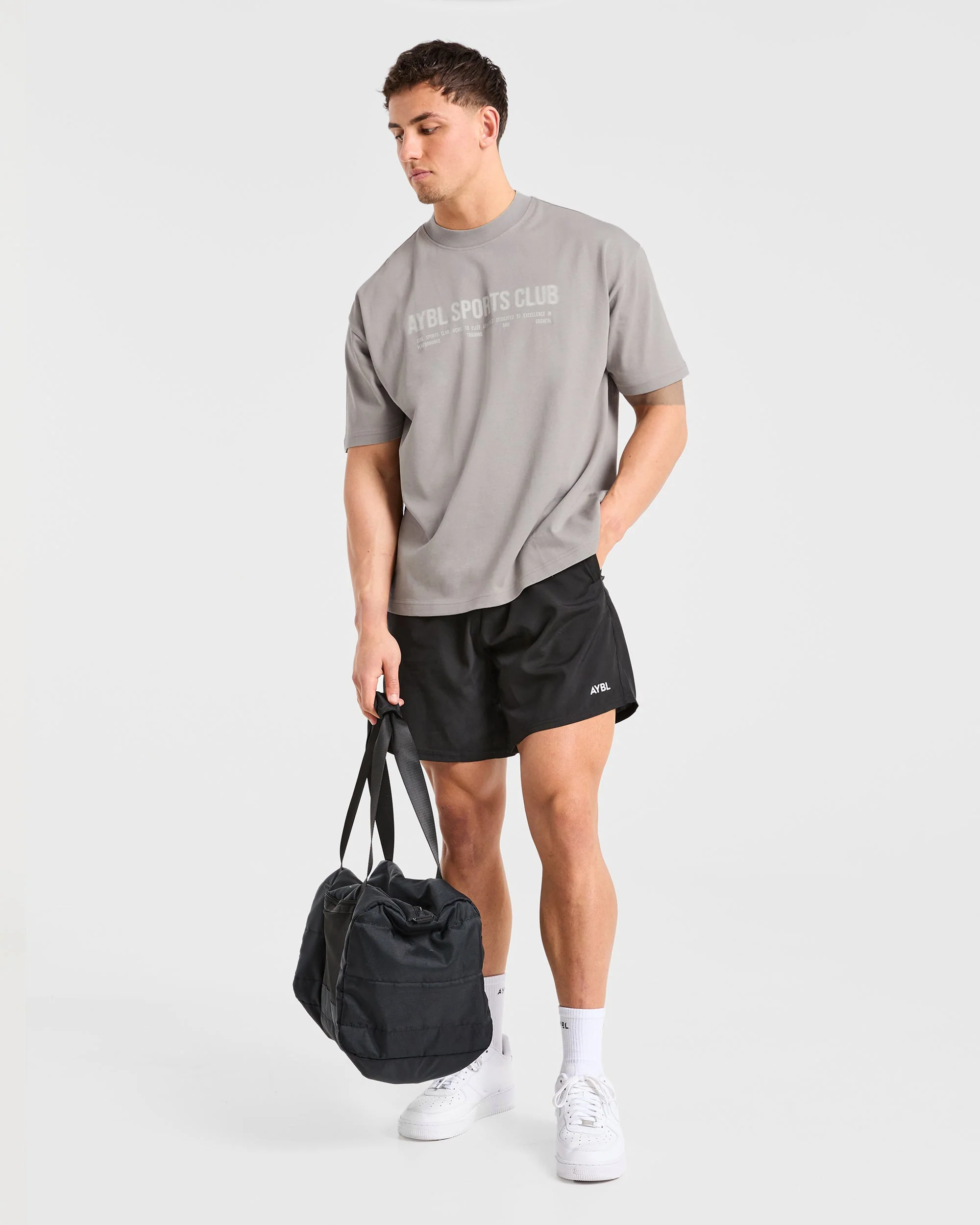 Sports Club Dot Oversized T Shirt - Cloud Gris - Image 8