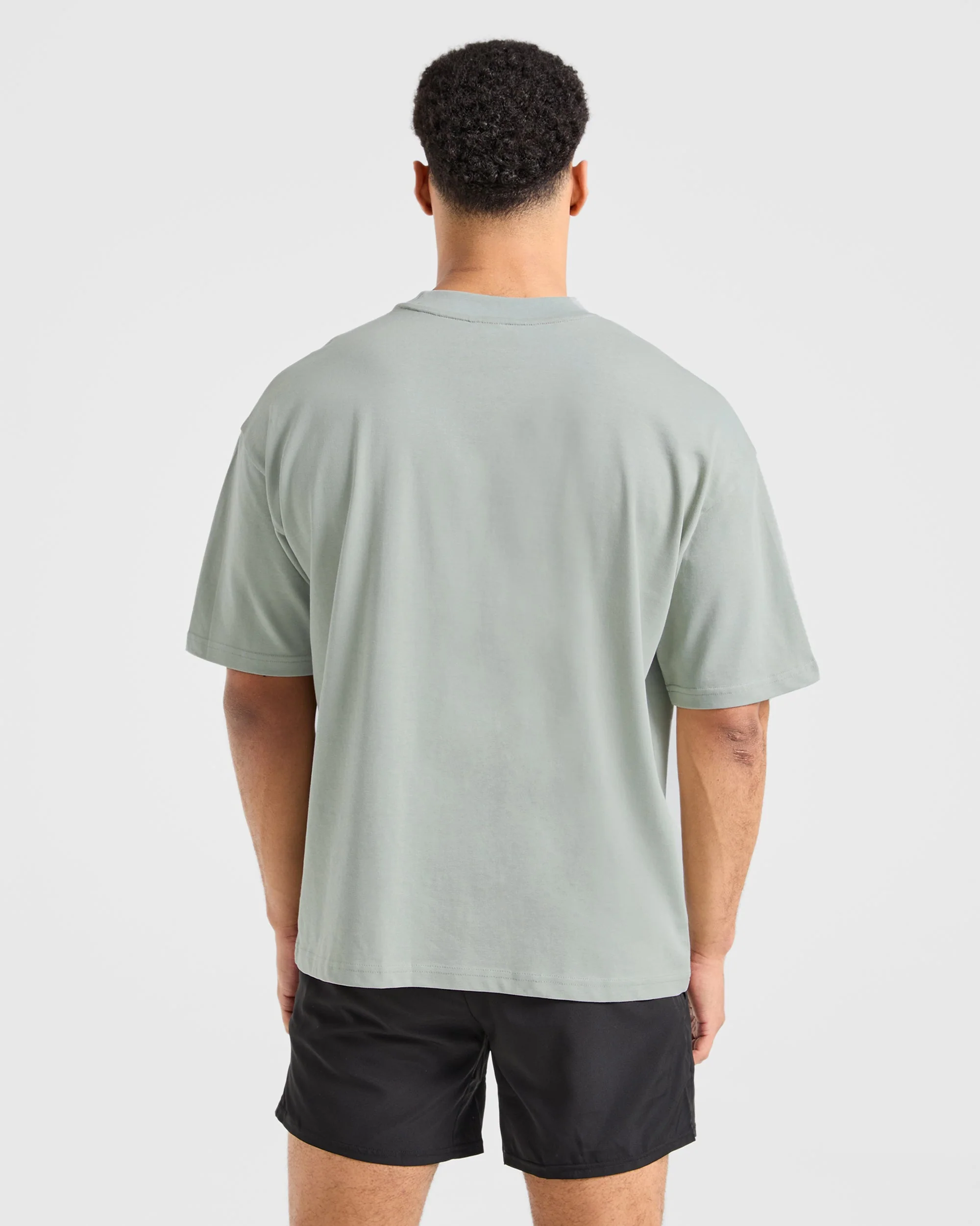 Sports Club Dot Oversized T Shirt - Vert Mist - Image 2