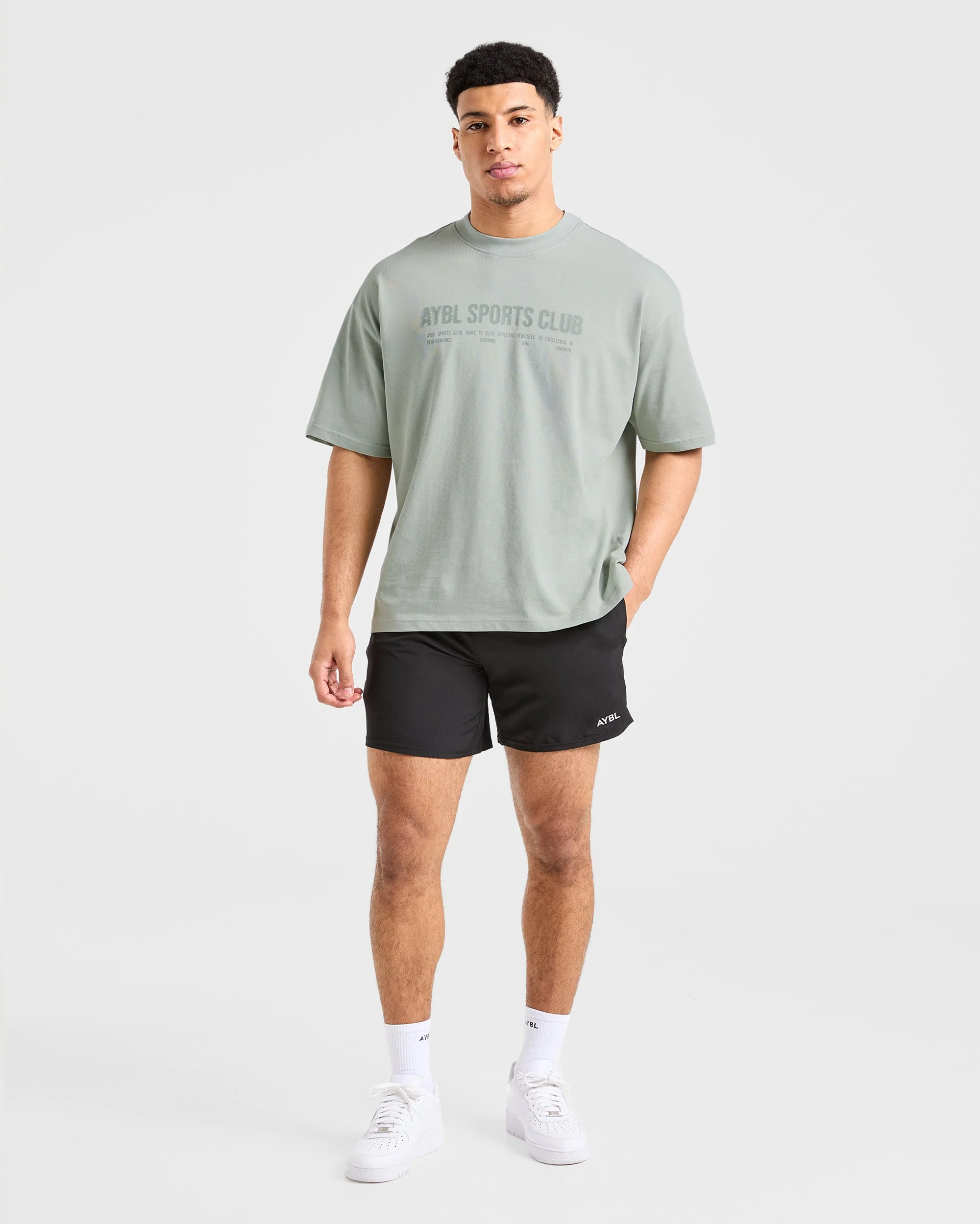 Sports Club Dot Oversized T Shirt - Vert Mist - Image 3