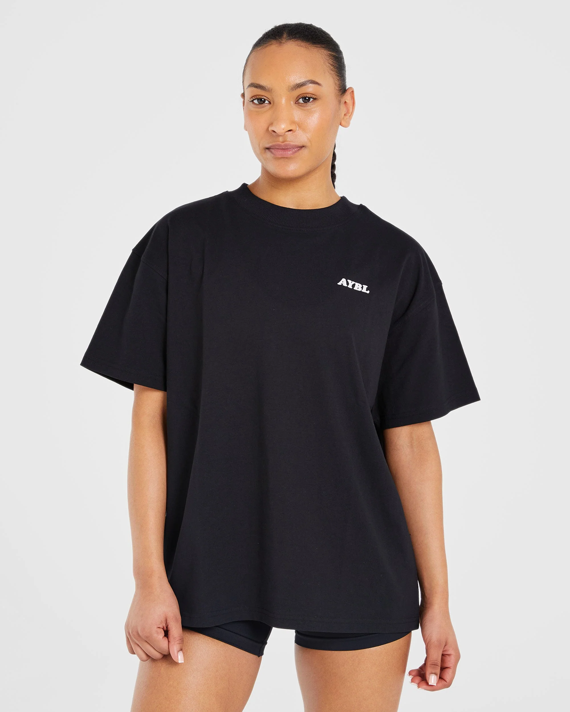 Sports Club Wavy Oversized T Shirt - Noir - Image 2