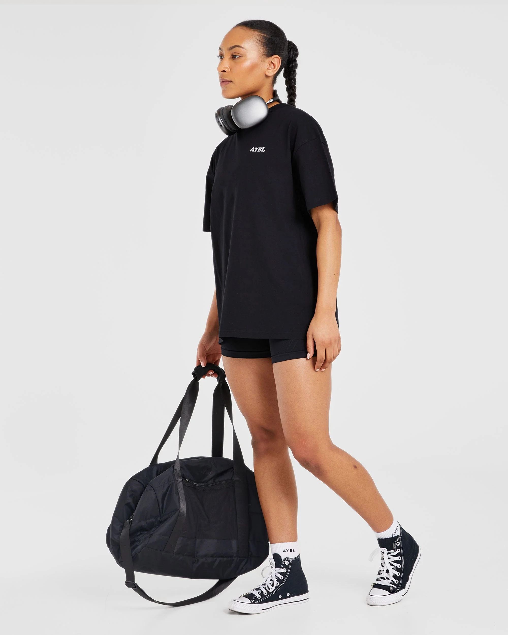 Sports Club Wavy Oversized T Shirt - Noir - Image 7