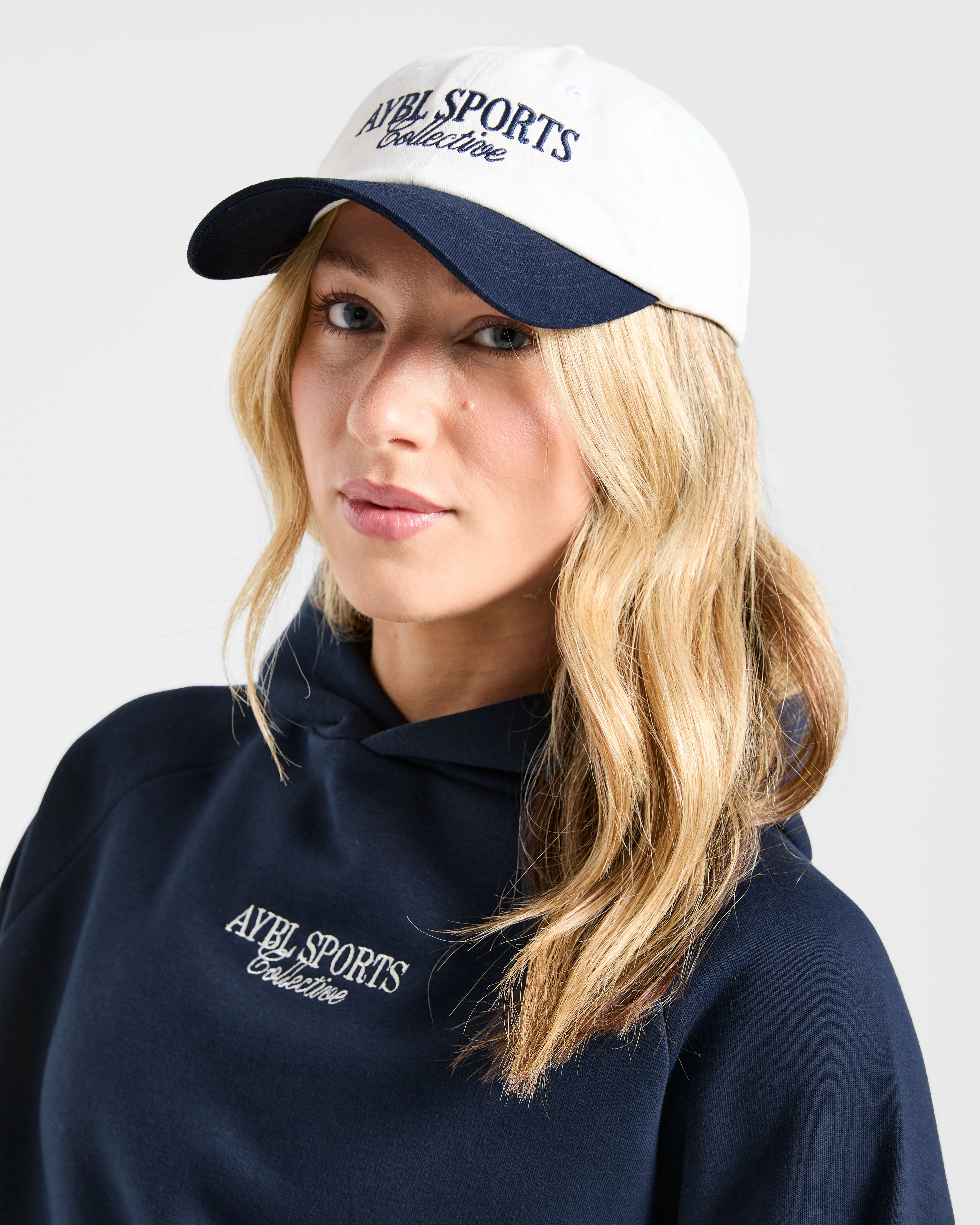 Sports Collective Cap - Off Blanc/Navy - Image 2
