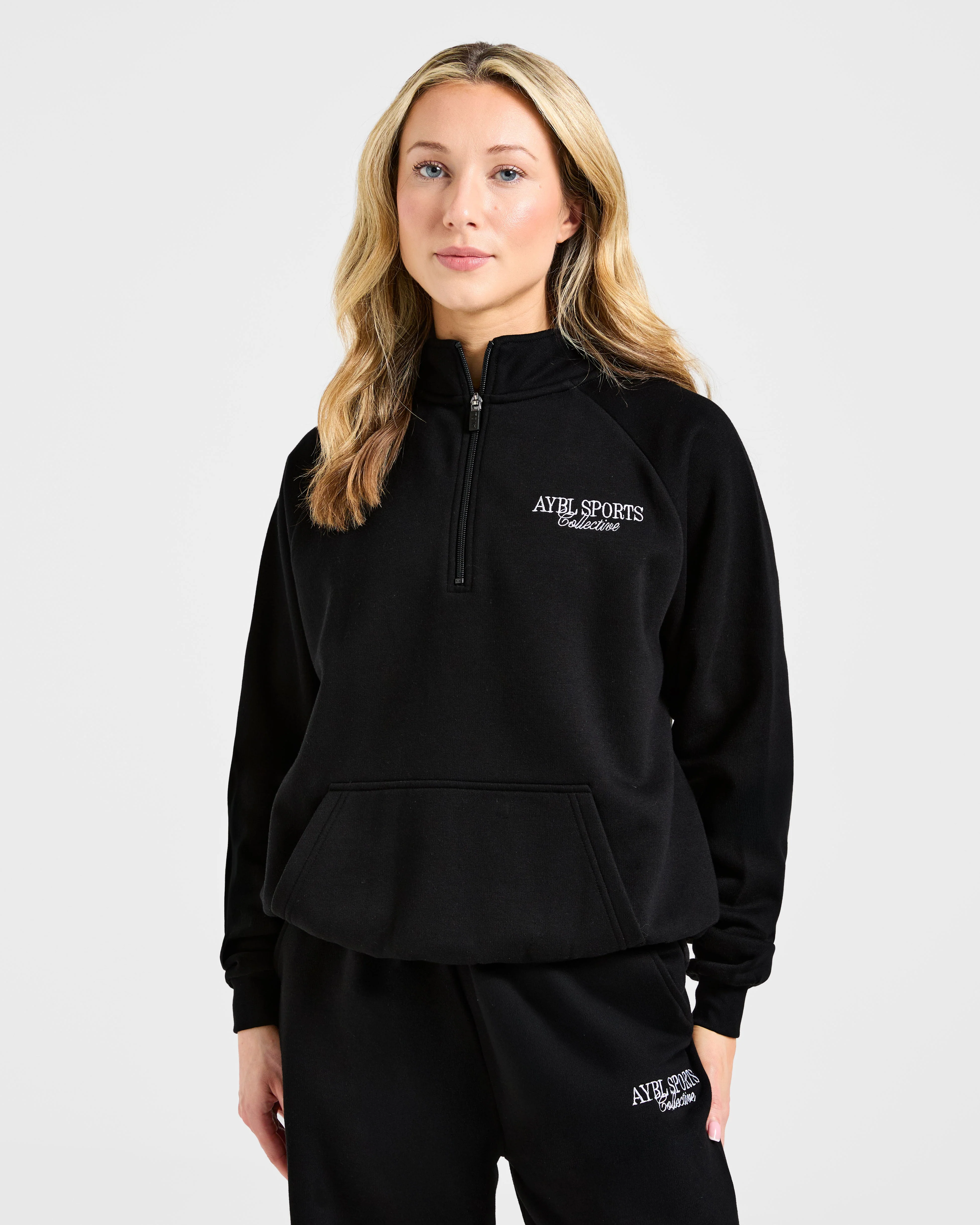 Sports Collective Oversized 1/4 Zip Pullover - Noir - Image 2