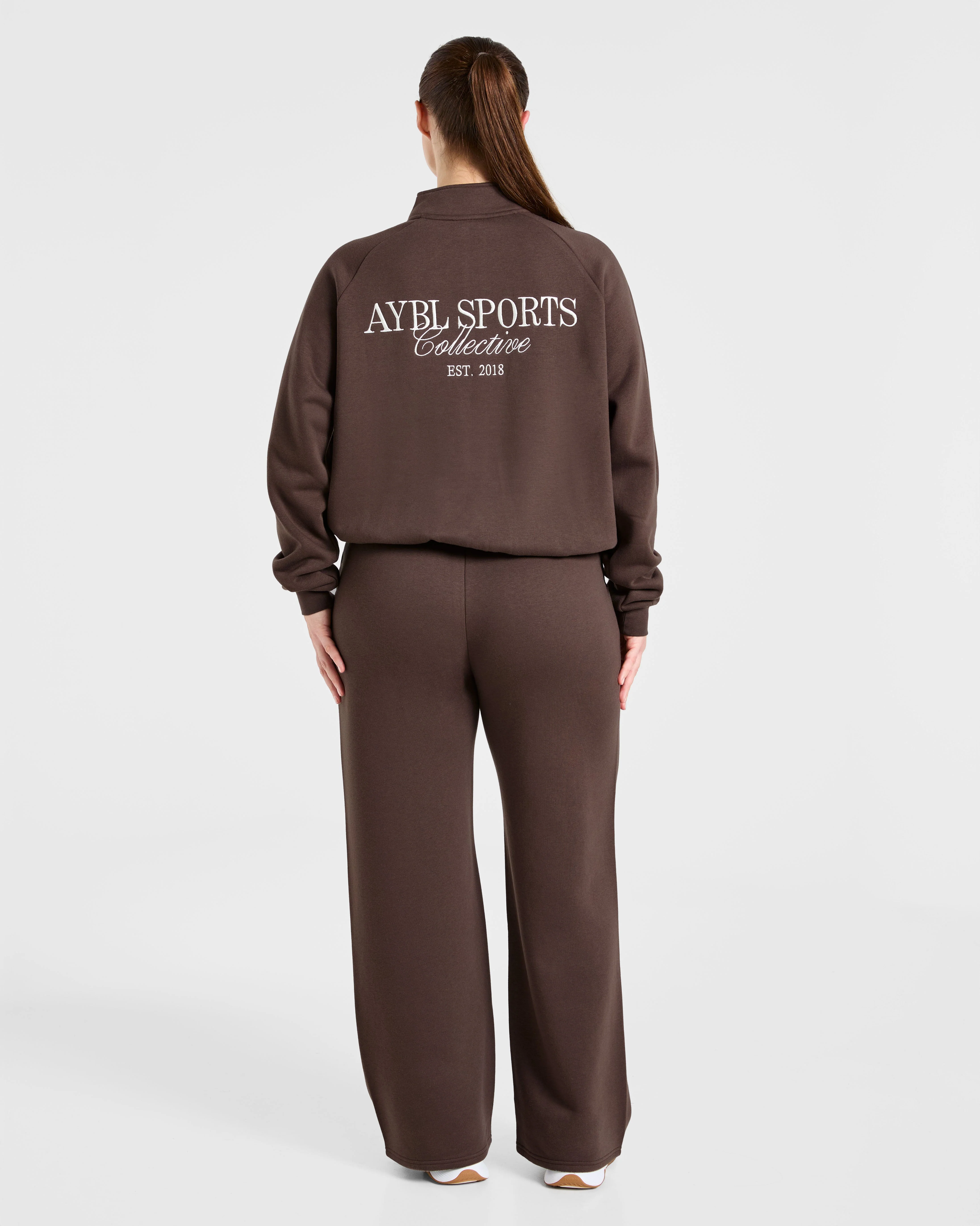Sports Collective Oversized 1/4 Zip Pullover - Marron - Image 4