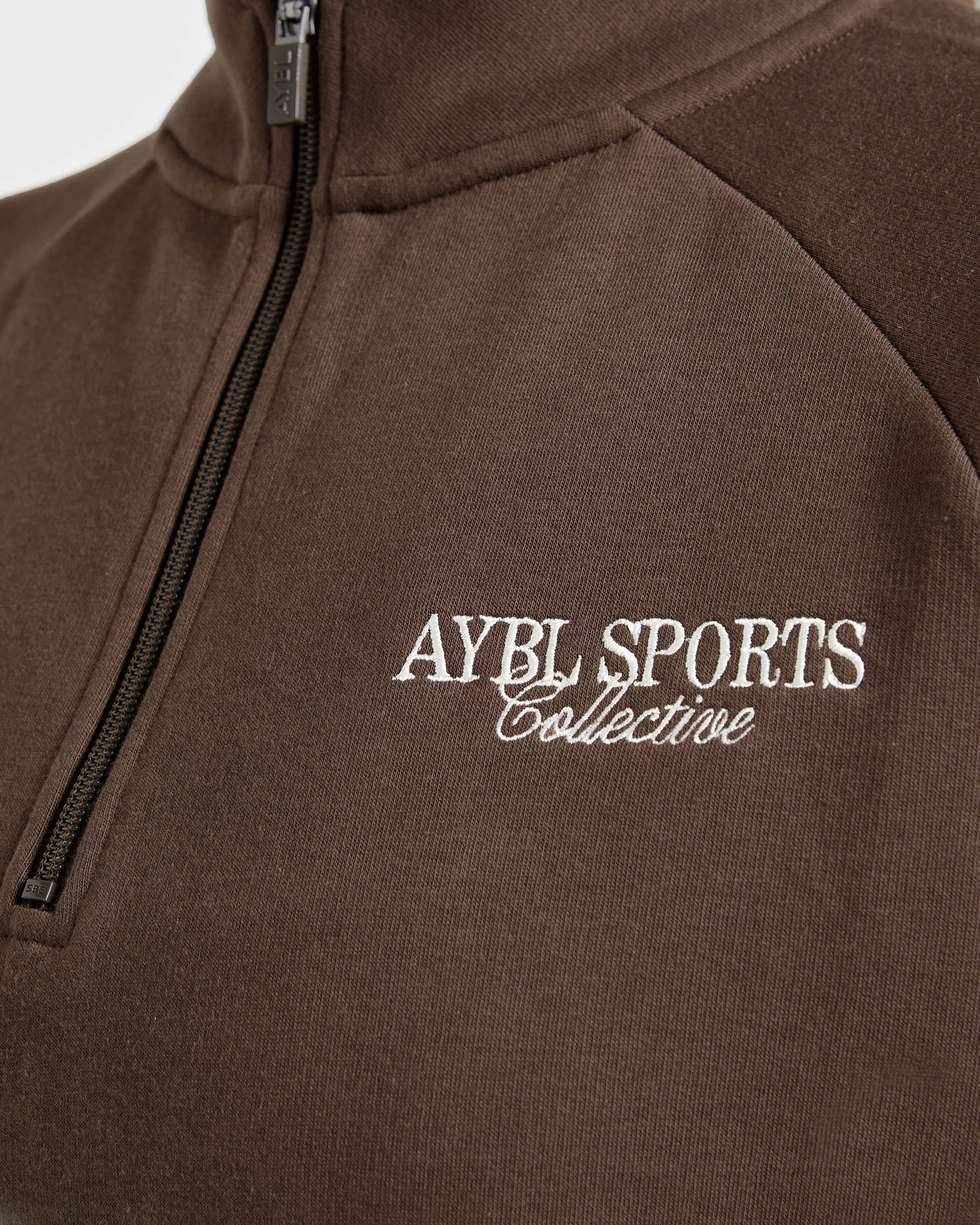 Sports Collective Oversized 1/4 Zip Pullover - Marron - Image 5