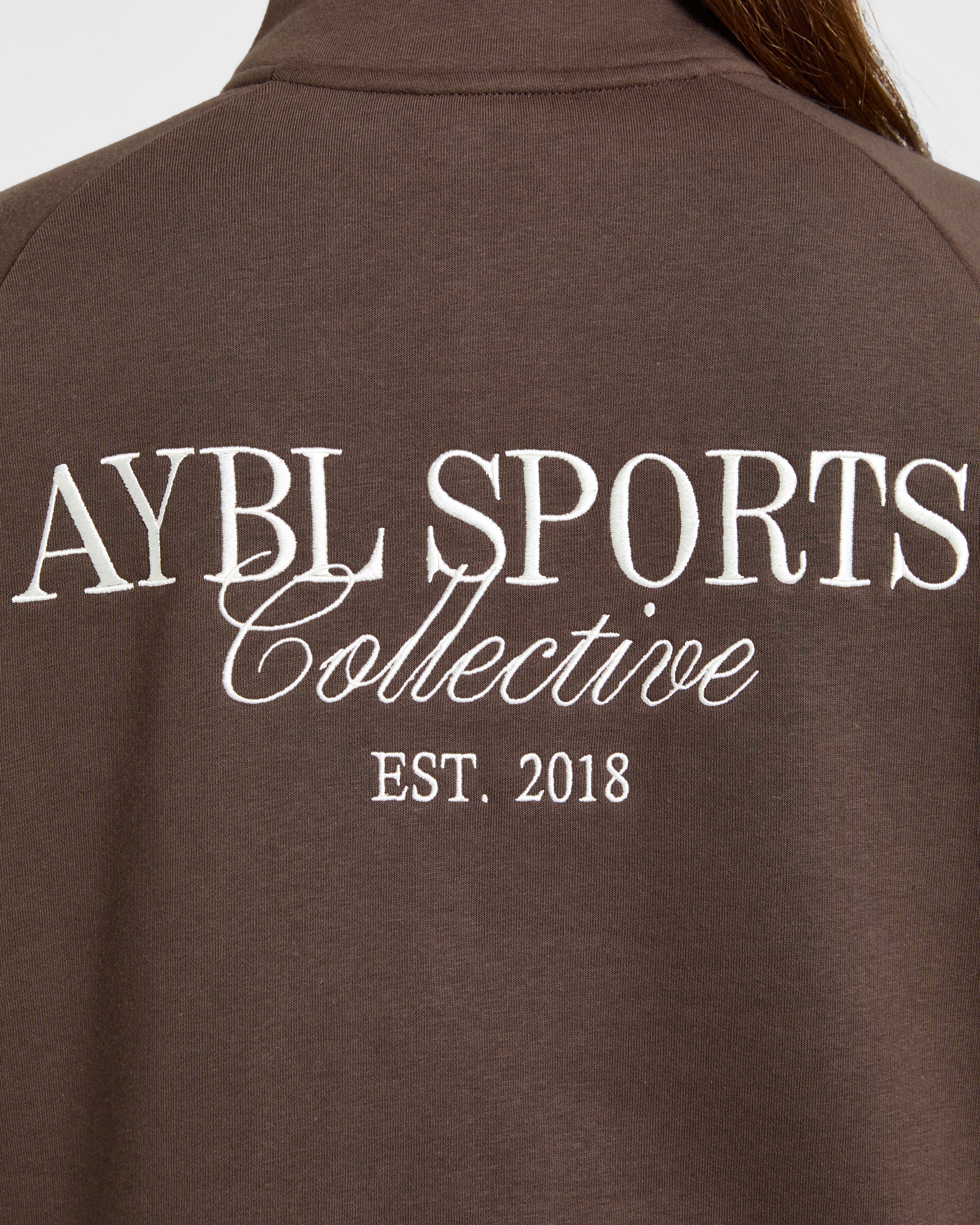 Sports Collective Oversized 1/4 Zip Pullover - Marron - Image 6
