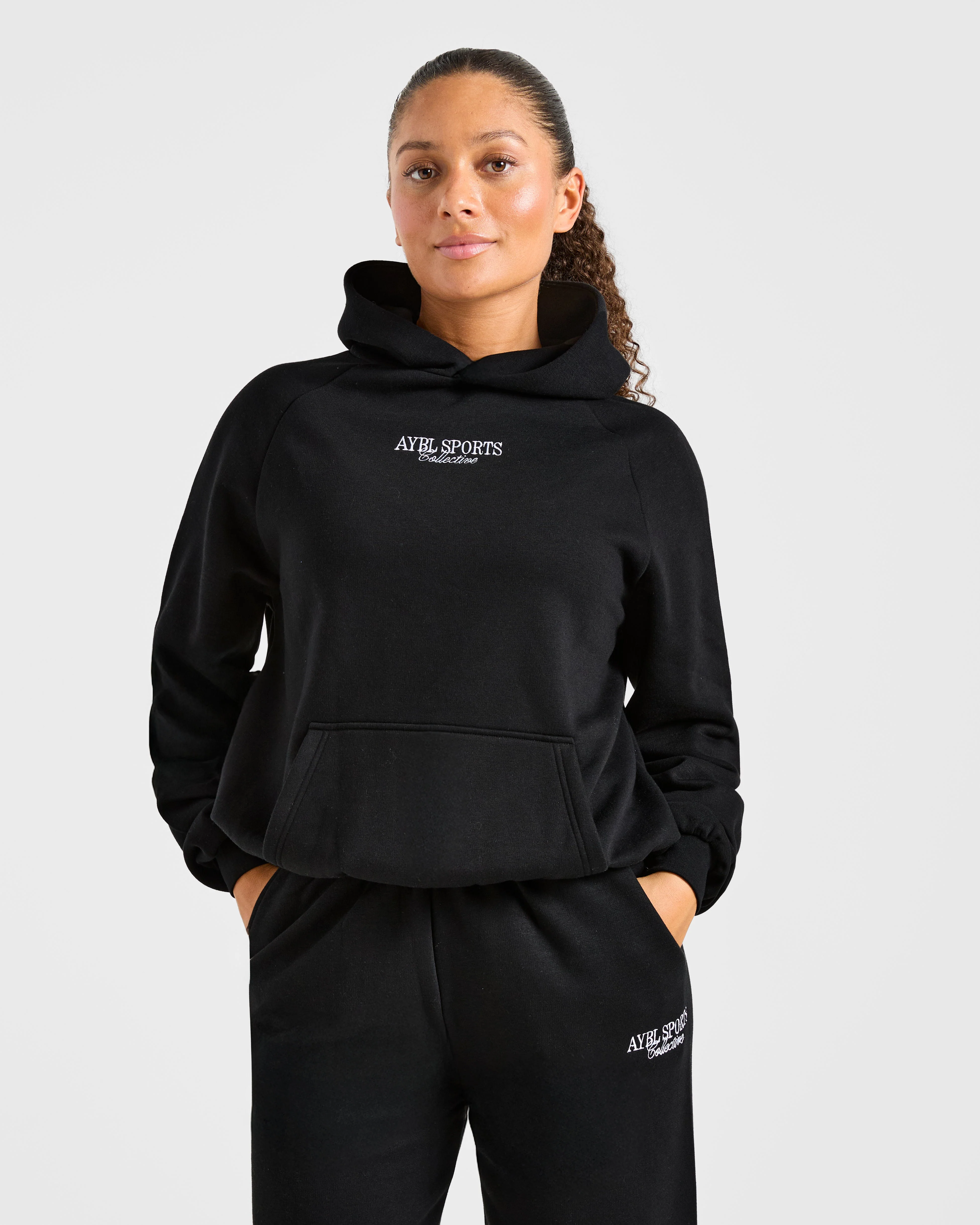Sports Collective Oversized Hoodie - Noir - Image 2