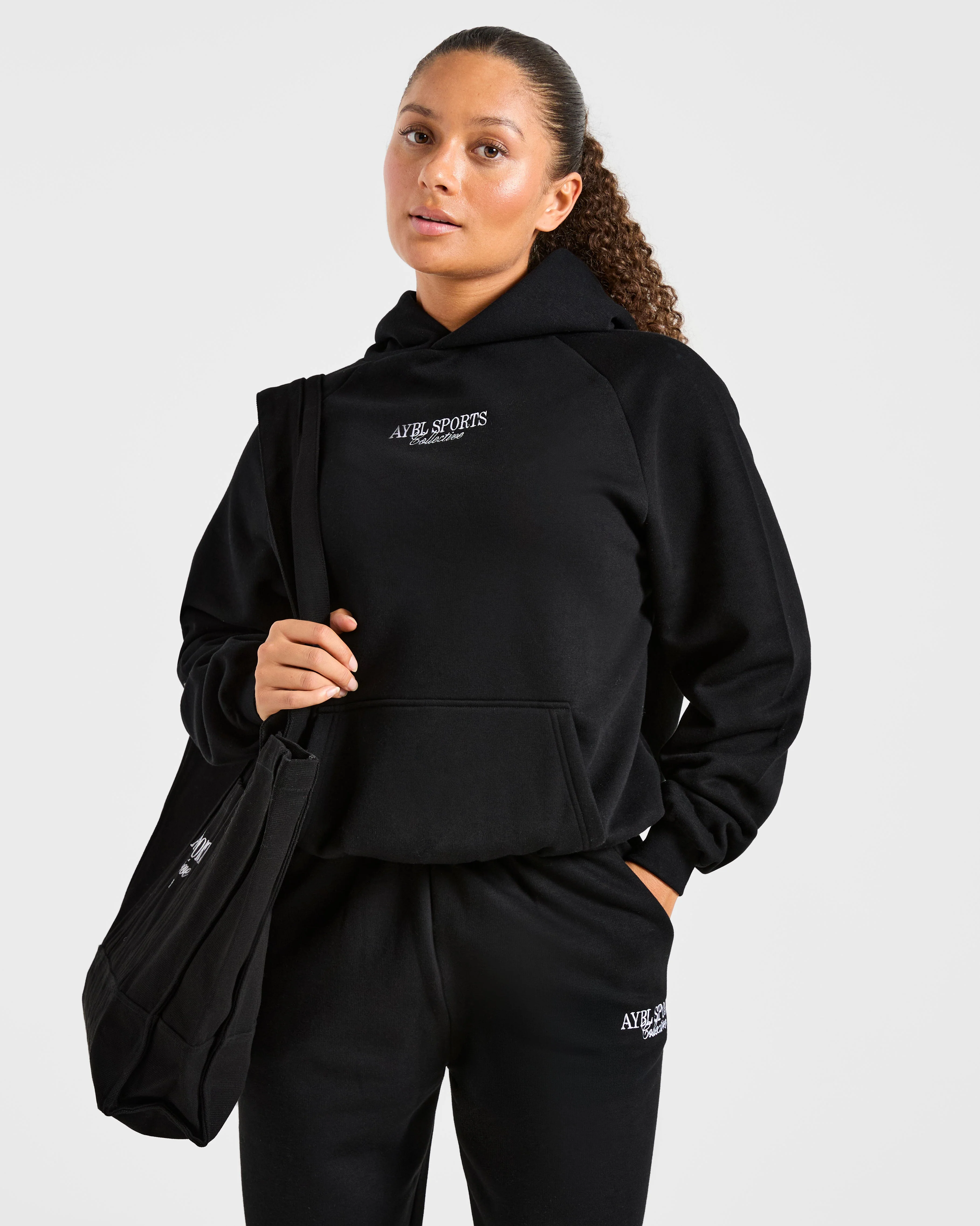 Sports Collective Oversized Hoodie - Noir - Image 7