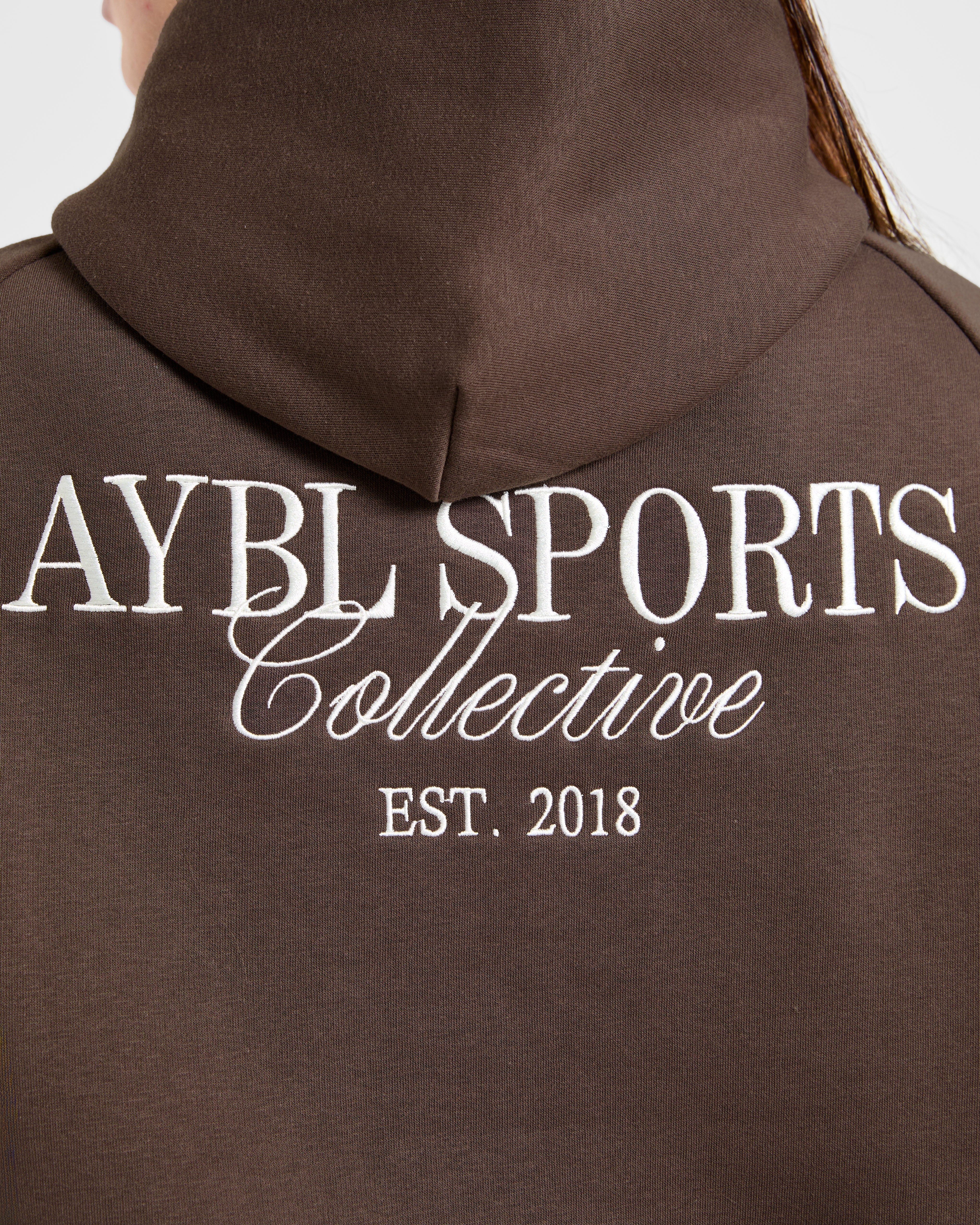 Sports Collective Oversized Hoodie - Marron - Image 6
